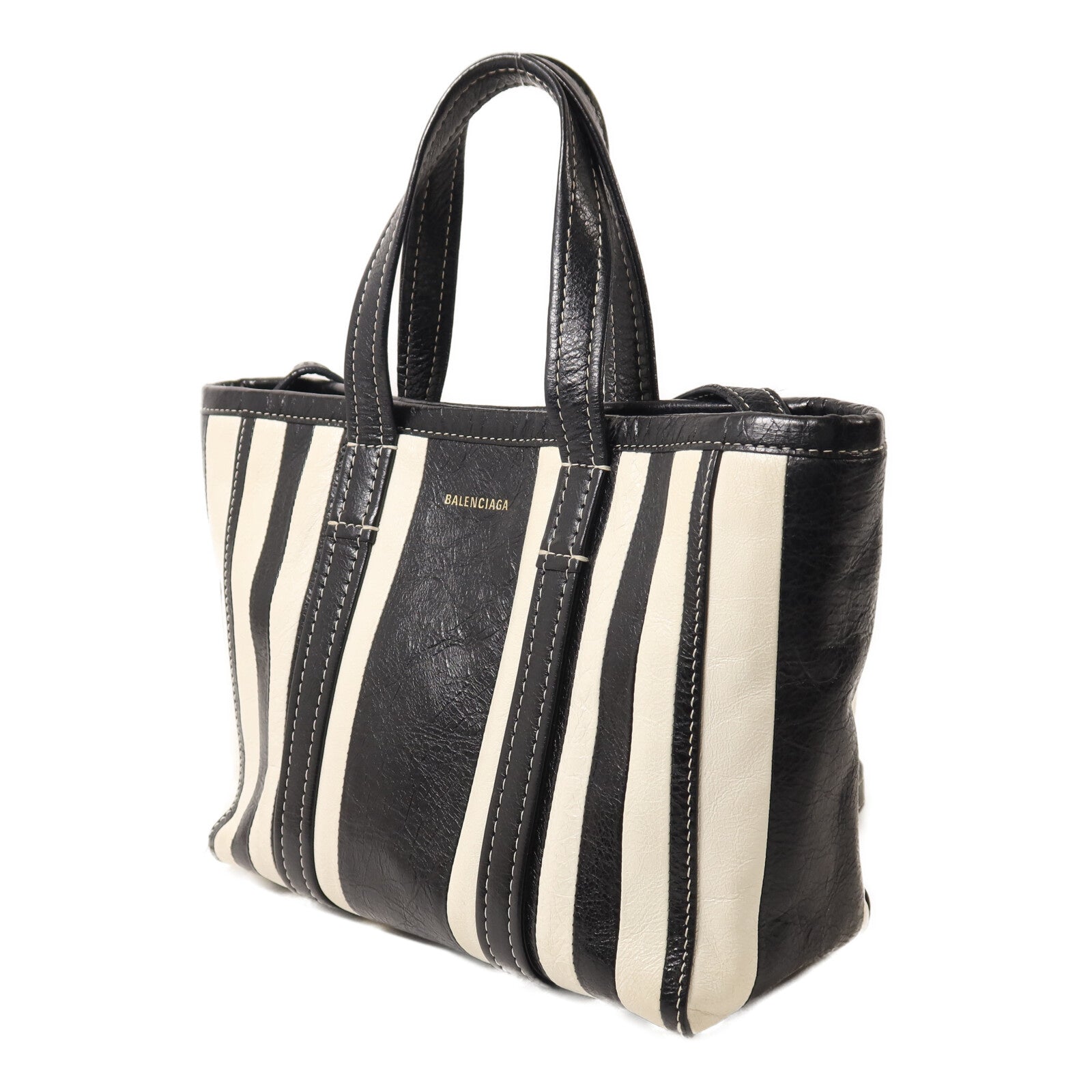 BALENCIAGA 羊皮皮革Barbes Small Shopper手挽肩背兩用袋