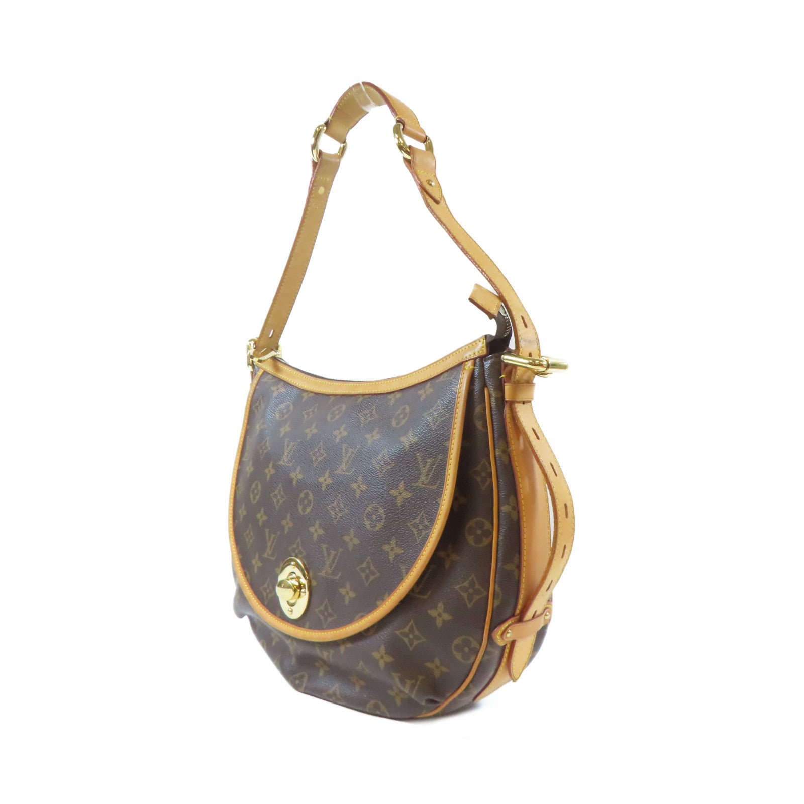 LOUIS VUITTON Monogram Tulum GM Shoulder Bag金扣肩背袋啡色