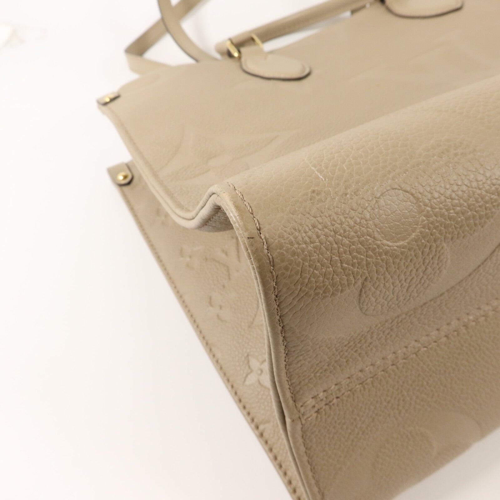 LOUIS VUITTON Monogram Empreinte On The Go MM金扣手挽肩背兩用袋