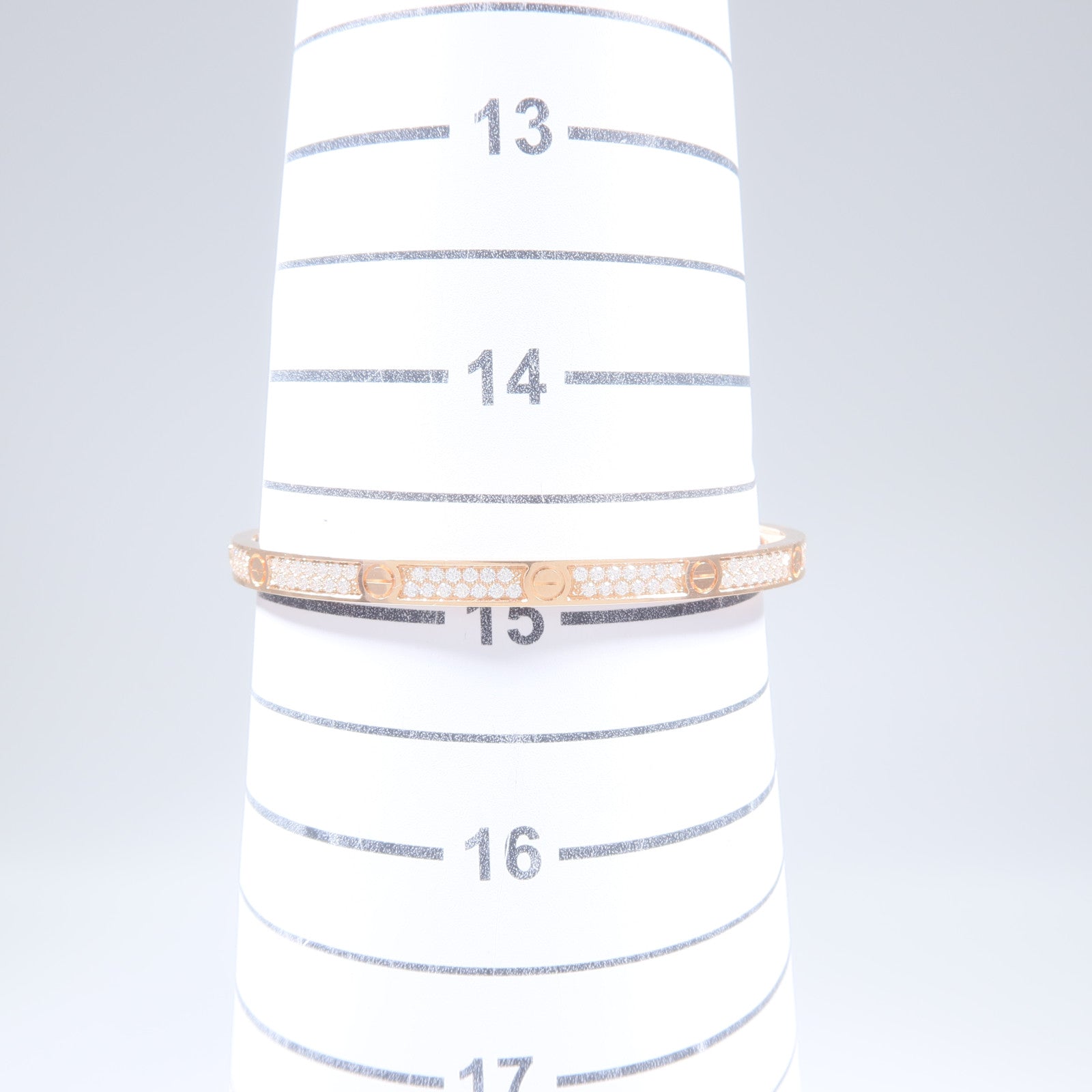 CARTIER 18K玫瑰金Love Bracelet Small Model Full Diamonds鑽石手鐲