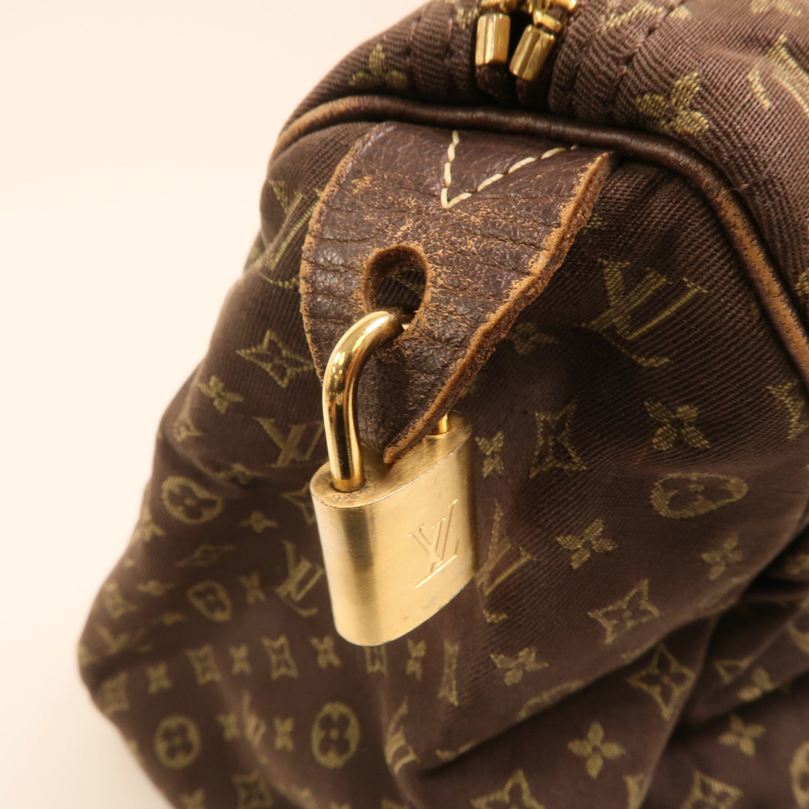 LOUIS VUITTON Monogram Mini Lin Speedy 30金扣手挽袋