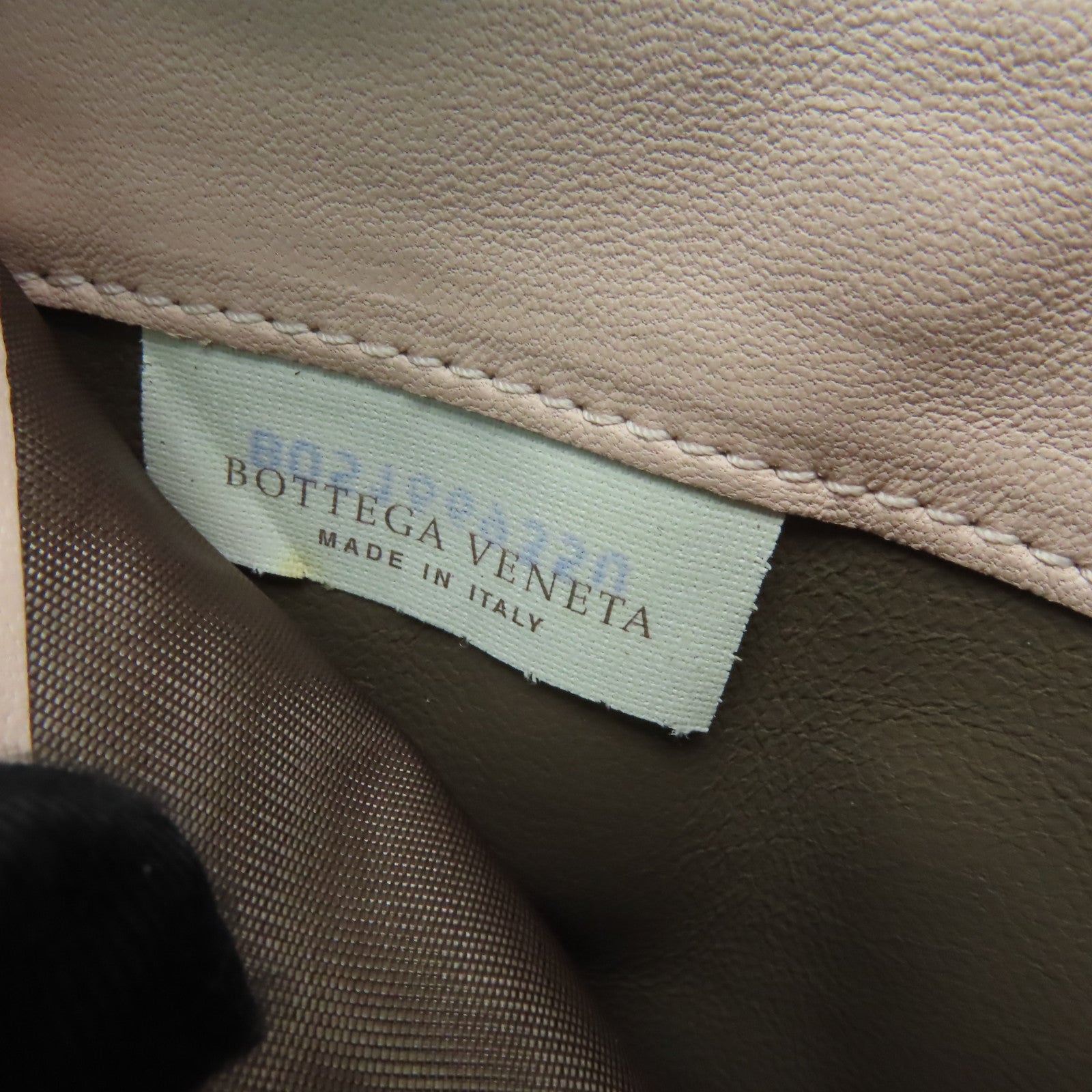 BOTTEGA VENETA 【激減優惠】織紋皮革Wallet黑扣長錢包粉紅色/灰色