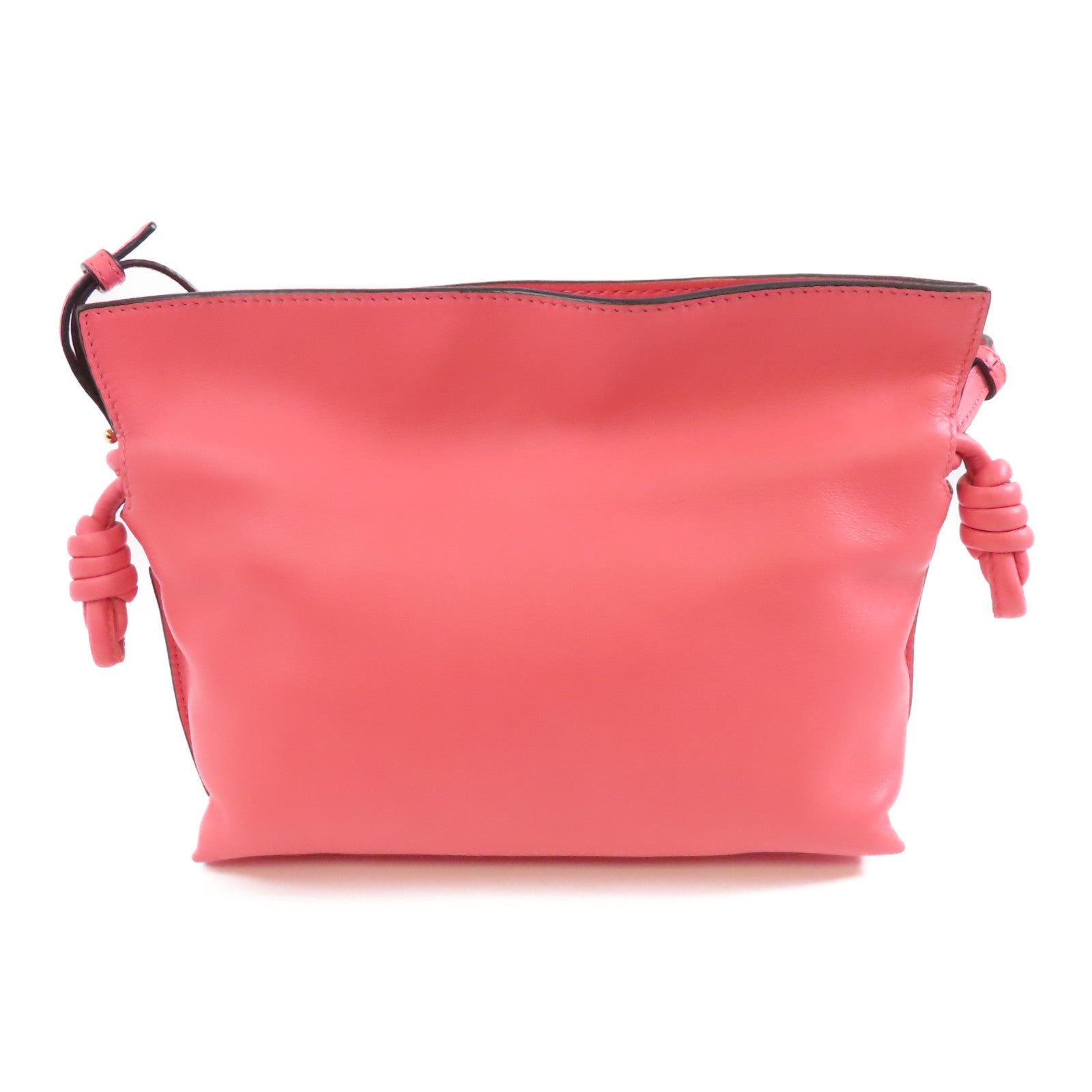 LOEWE 牛皮皮革Shoulder Bag金扣肩背袋粉紅色