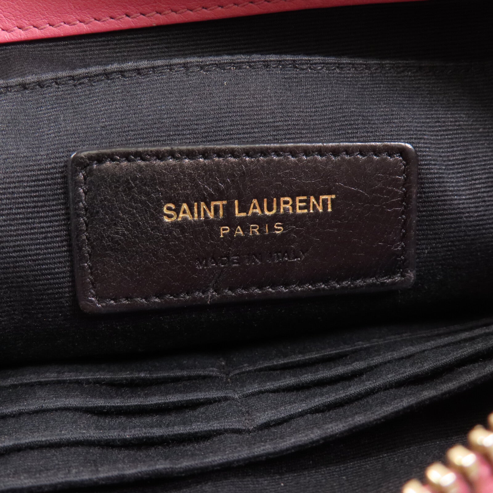 YVES SAINT LAURENT 【激減優惠】牛皮皮革Shoulder Bag金扣肩背袋