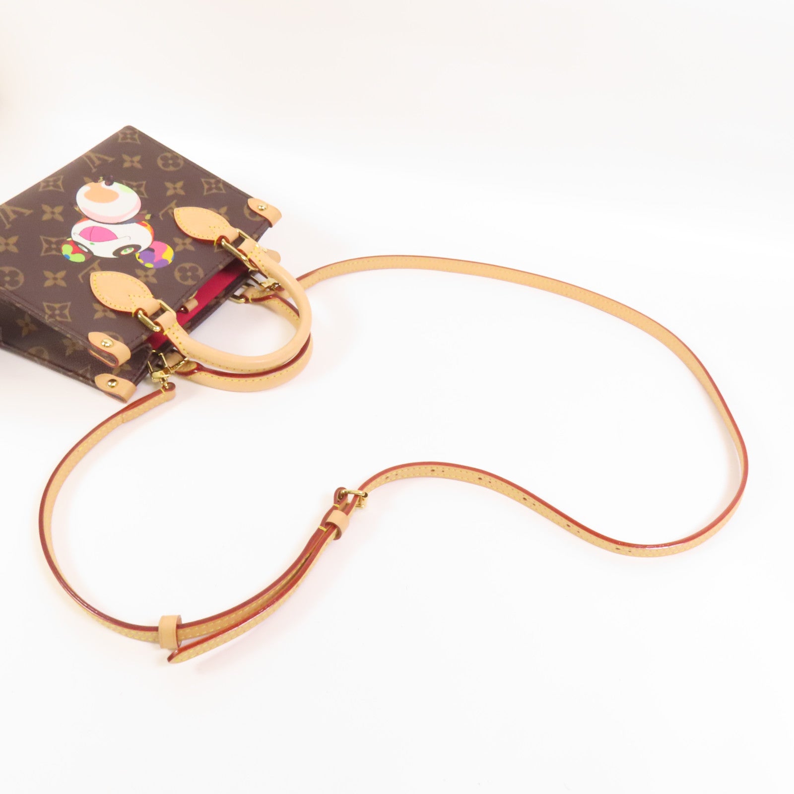 LOUIS VUITTON Monogram LV x TM On The Go BB金扣手挽肩背兩用袋