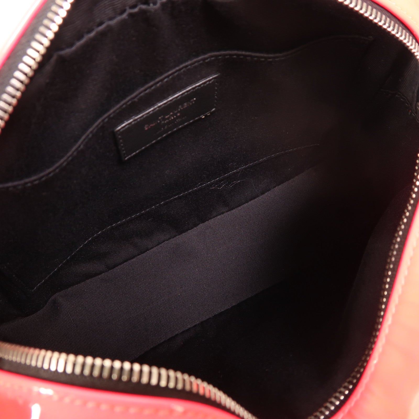 SAINT LAURENT 漆皮皮革Lou Camera Bag銀扣肩背袋