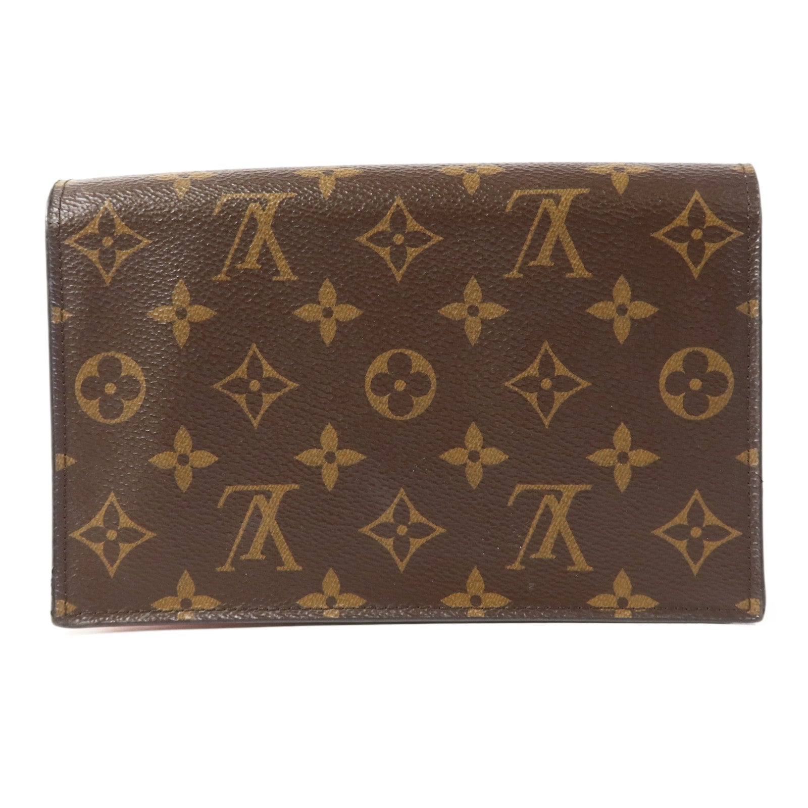 LOUIS VUITTON Monogram Flore Chain Wallet金扣鏈帶肩背袋