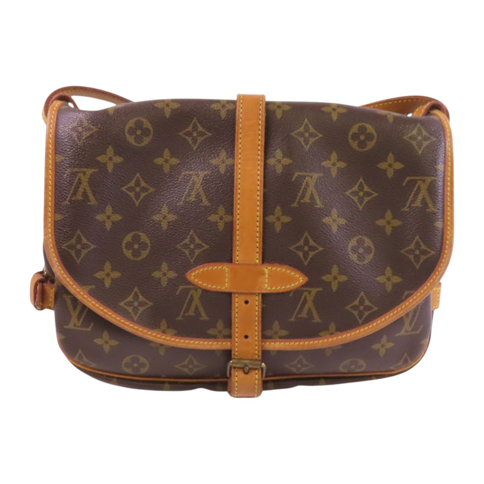 LOUIS VUITTON Monogram Saumur 30金扣肩背袋