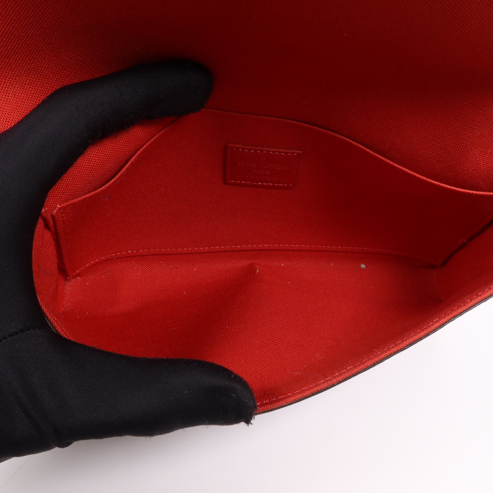 LOUIS VUITTON Damier Ebene Pochette Felicie金扣肩背袋