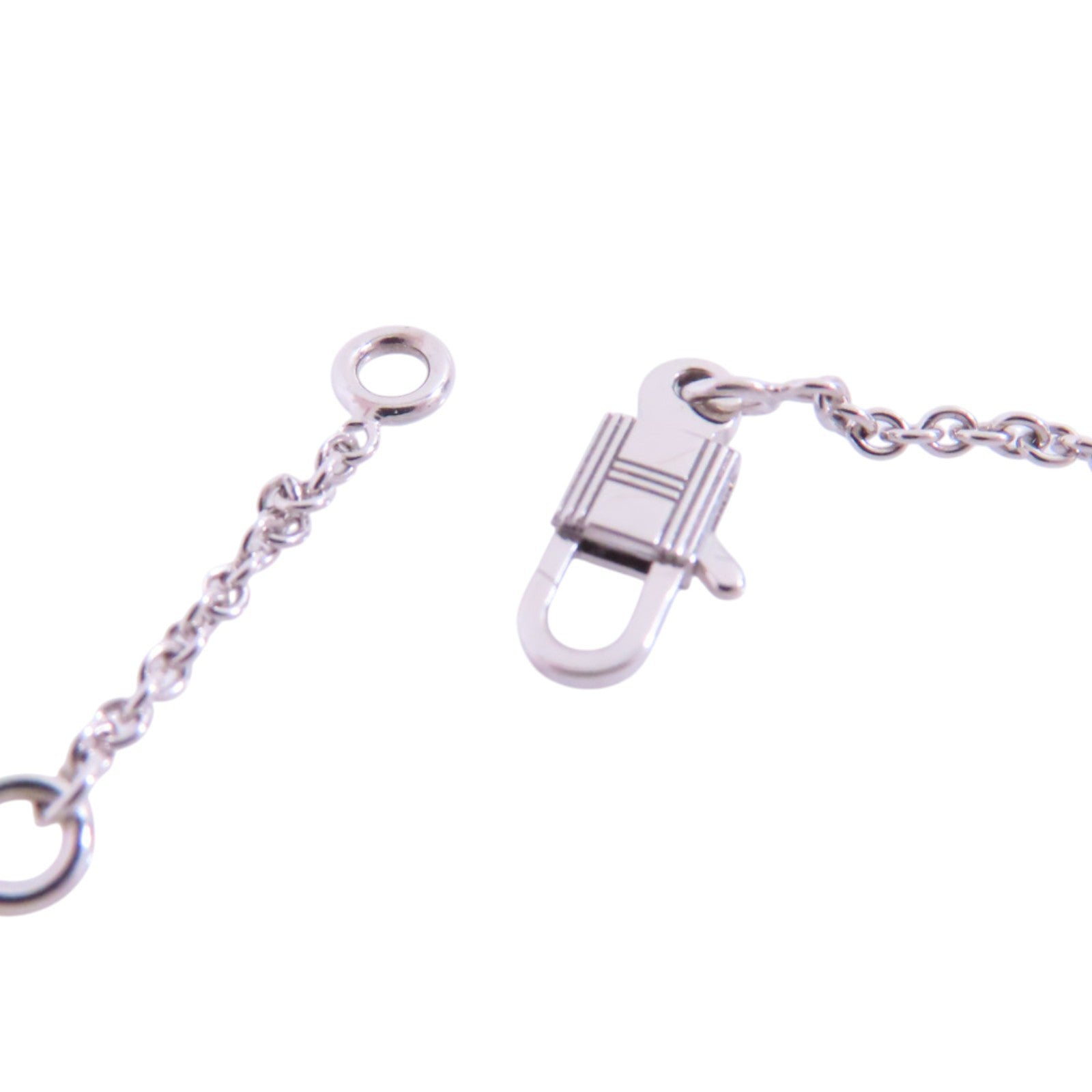 HERMES 【激減優惠】18K白金/鑽石Kelly Cadenas Pendant Necklace銀扣項鏈