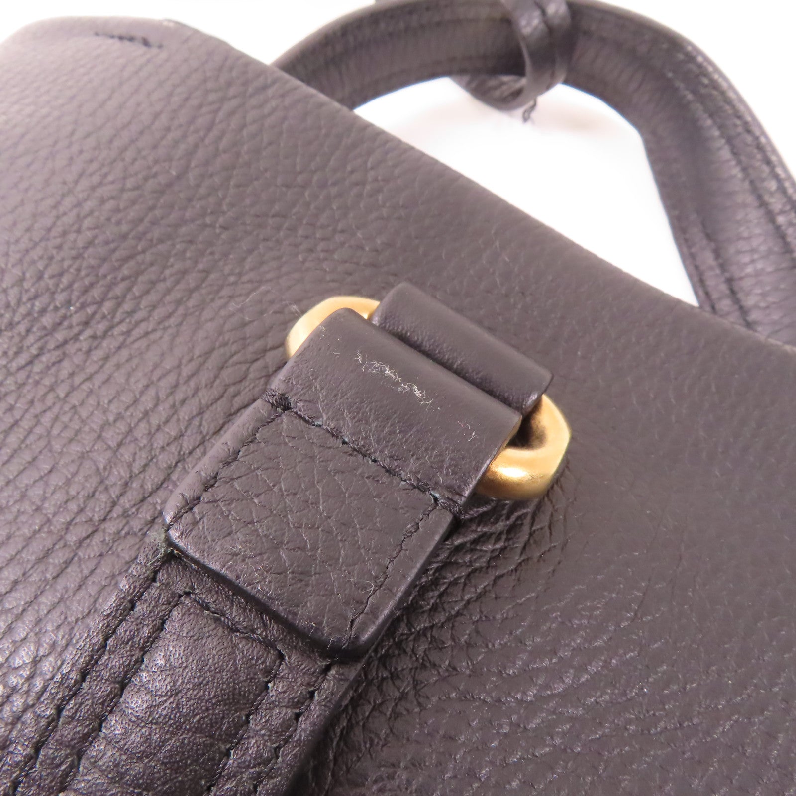 SELECTION 牛皮皮革Emporio Armani Shoulder Bag金扣肩背袋黑色