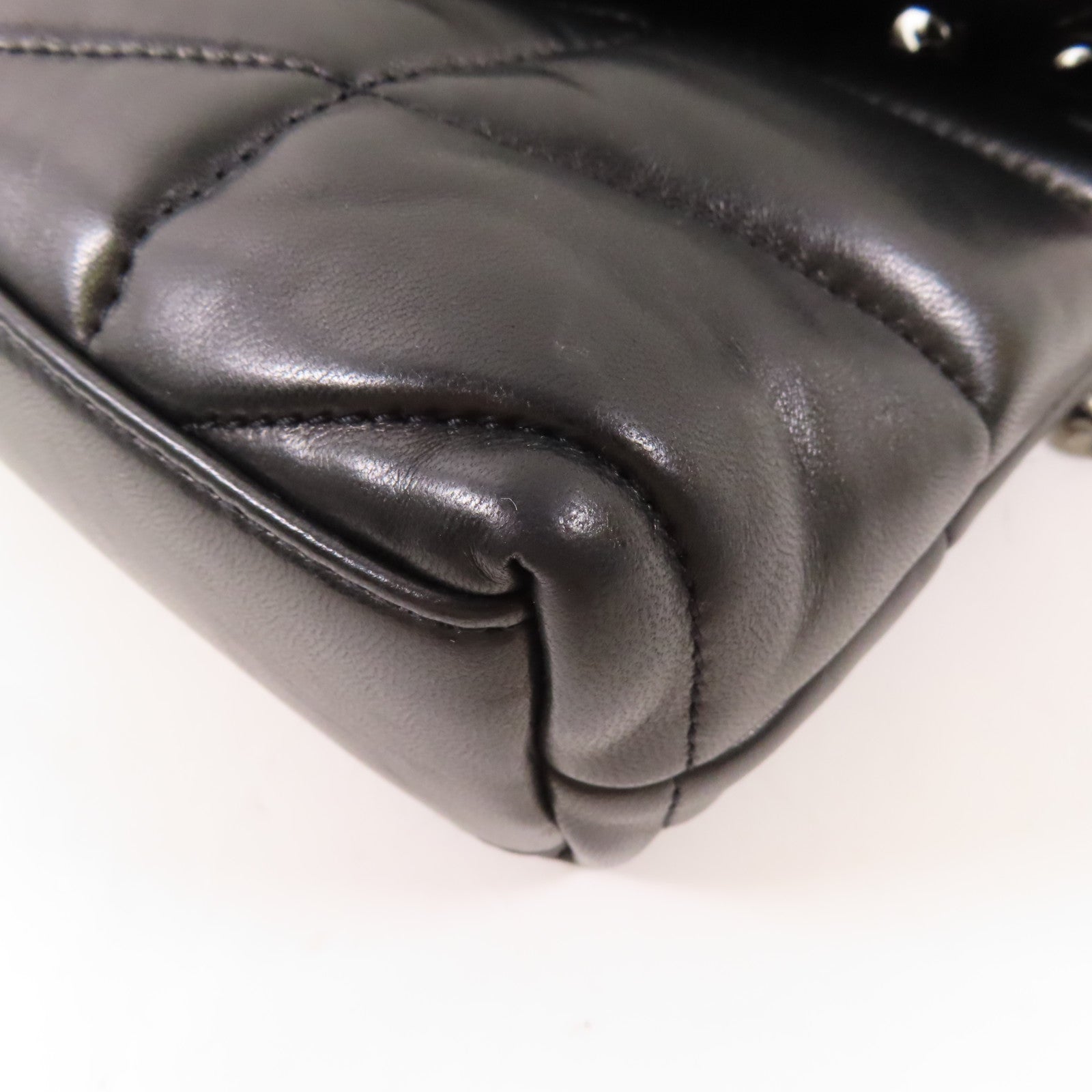 SAINT LAURENT 羊皮皮革Chain Shoulder銀扣鏈帶肩背袋