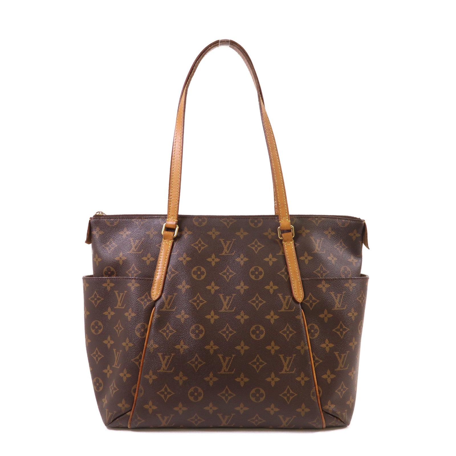 LOUIS VUITTON Monogram Totally MM金扣肩背袋棕色