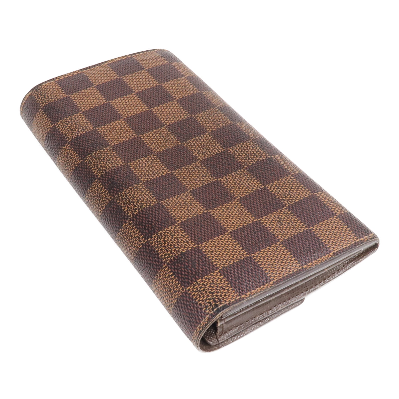 LOUIS VUITTON 【激減優惠】Damier Portefeuille Sarah 金扣長錢包