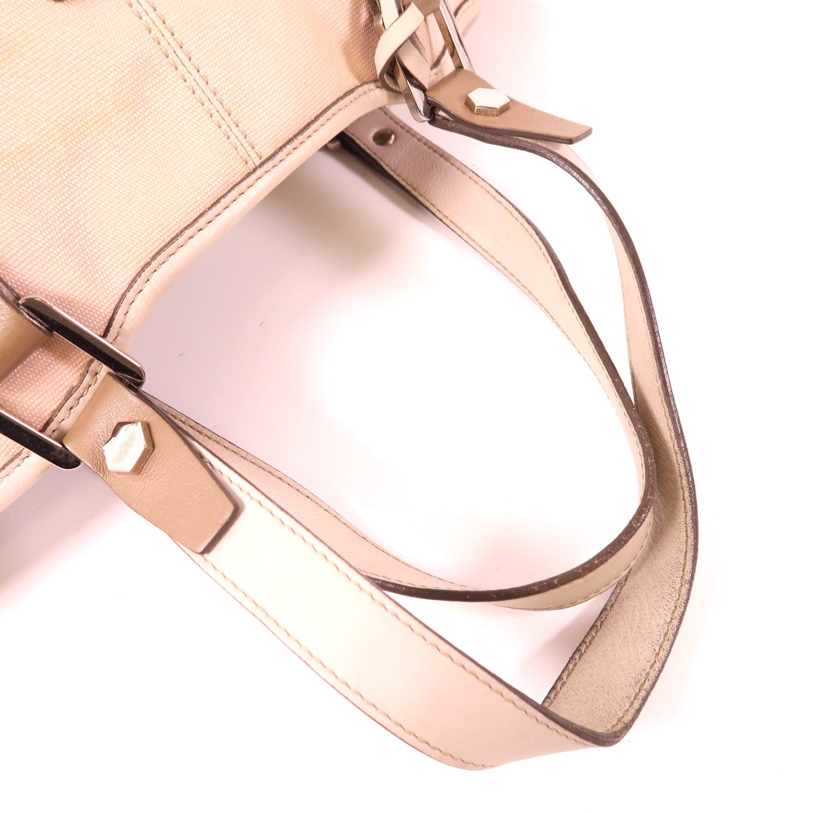TOD'S 塗層帆布Shoulder Bag銀扣手挽袋