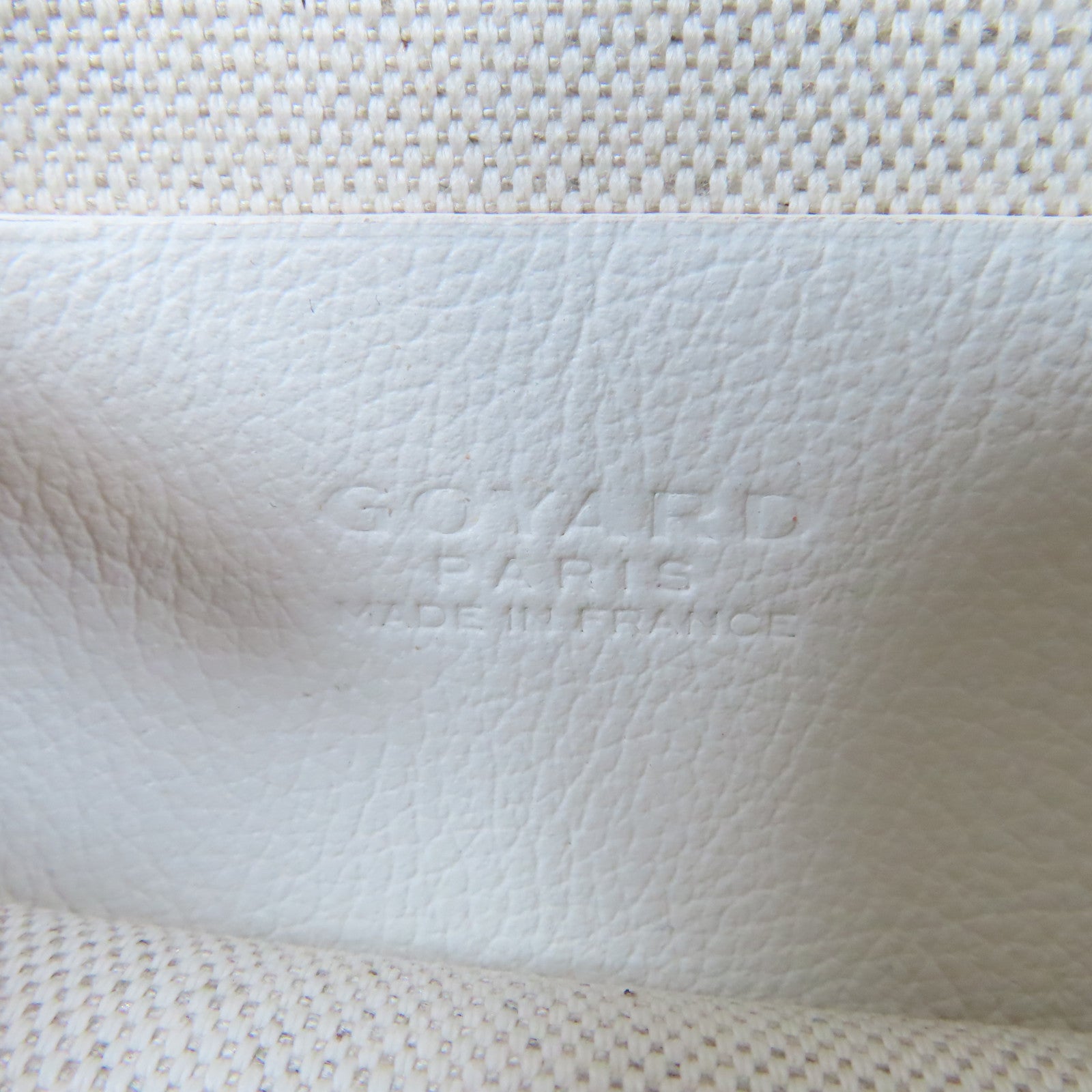 GOYARD 塗層帆布Plumet Pocket Wallet銀扣肩背袋白色