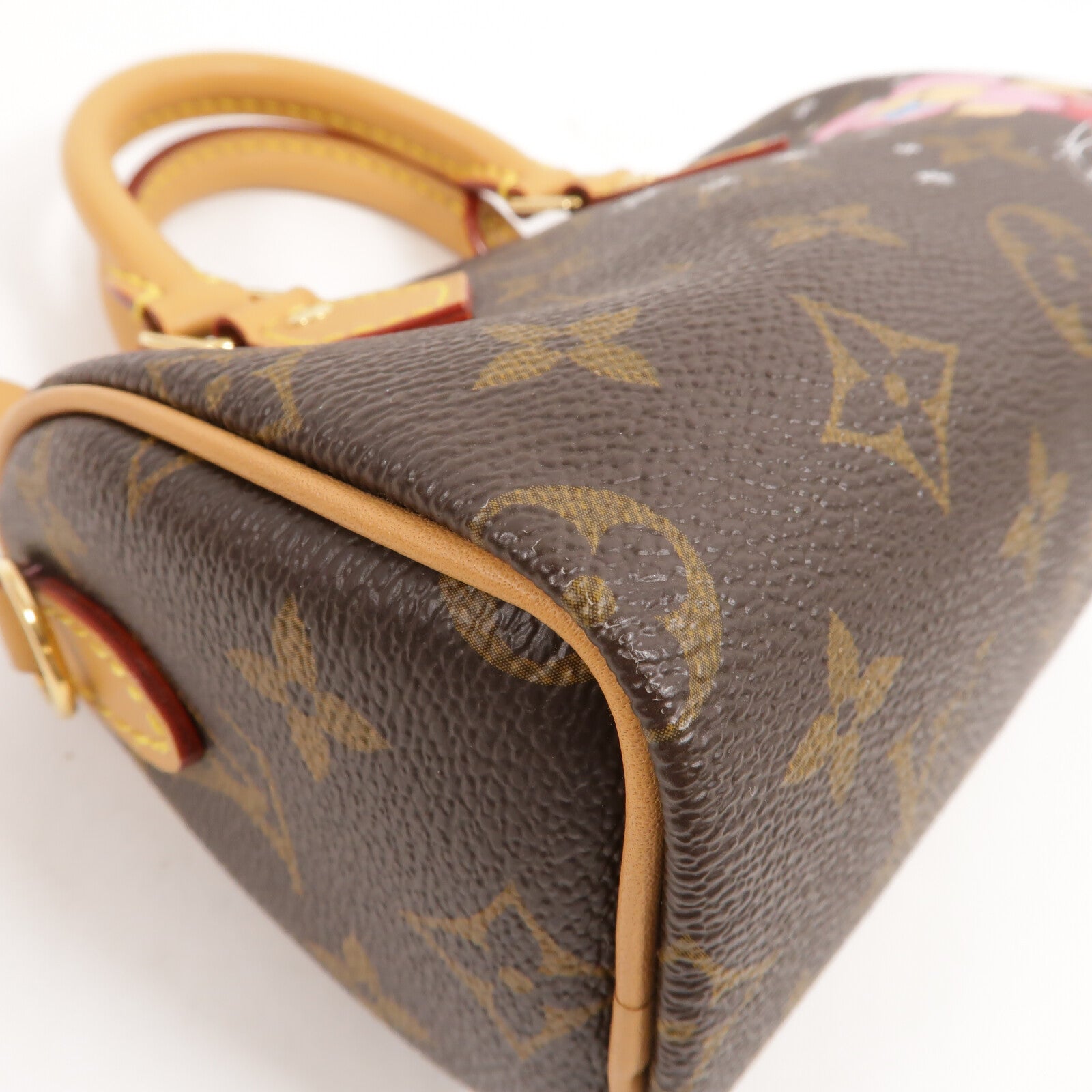 LOUIS VUITTON Monogram Vivienne Nano Speedy金扣手挽肩背兩用袋