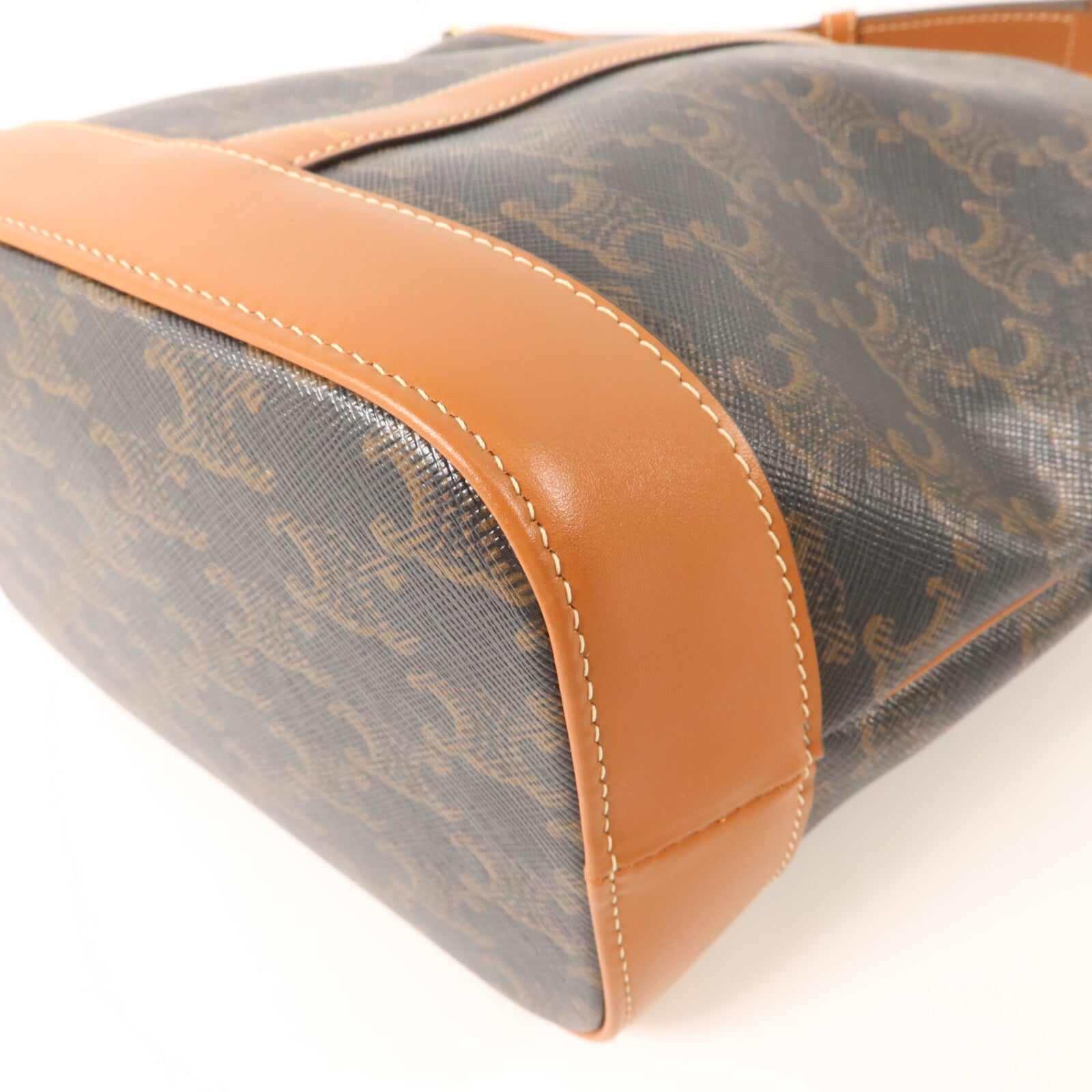 CELINE 塗層帆布Triomphe Small Bucket肩背袋