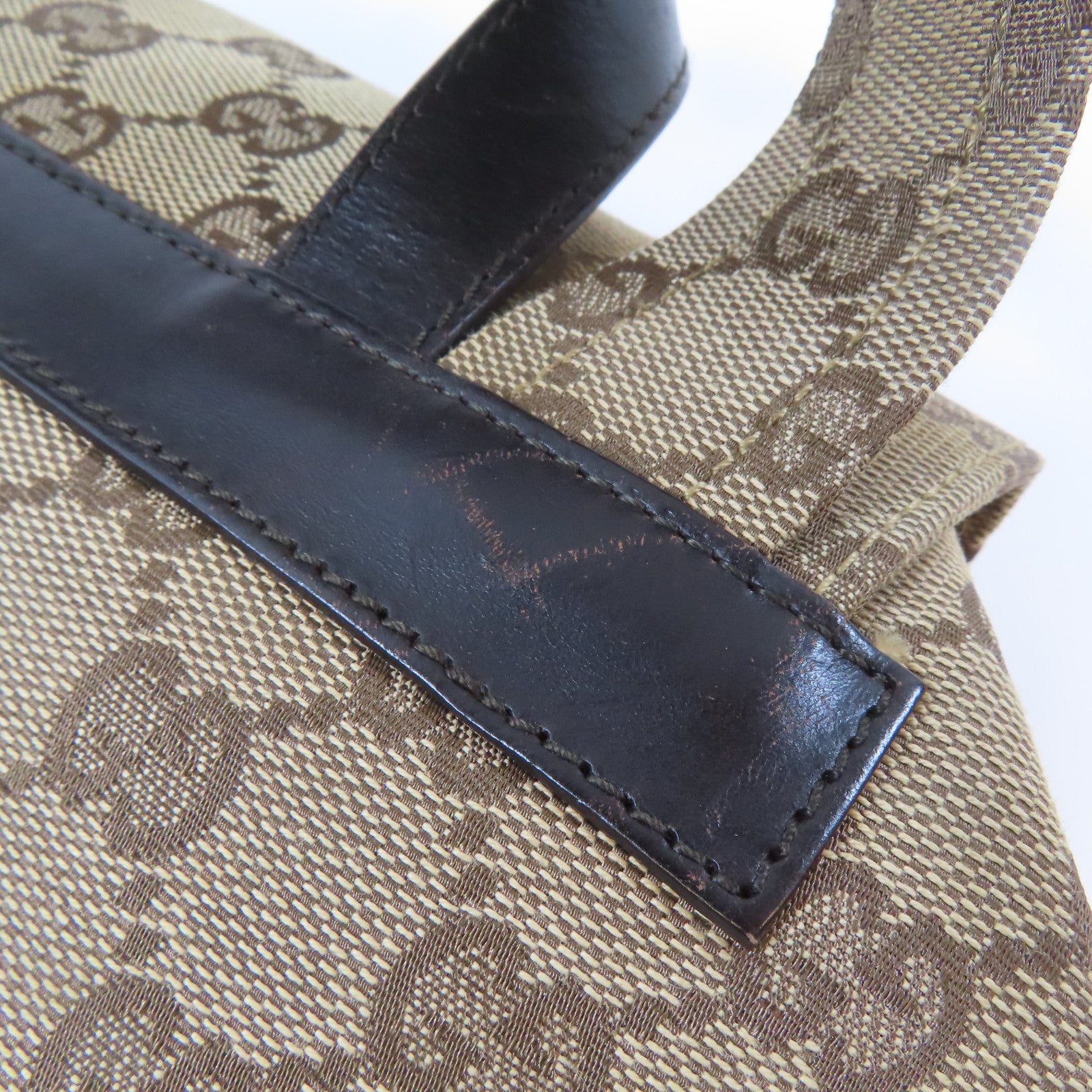 GUCCI 帆布GG Supreme BackPack銀扣背包啡色