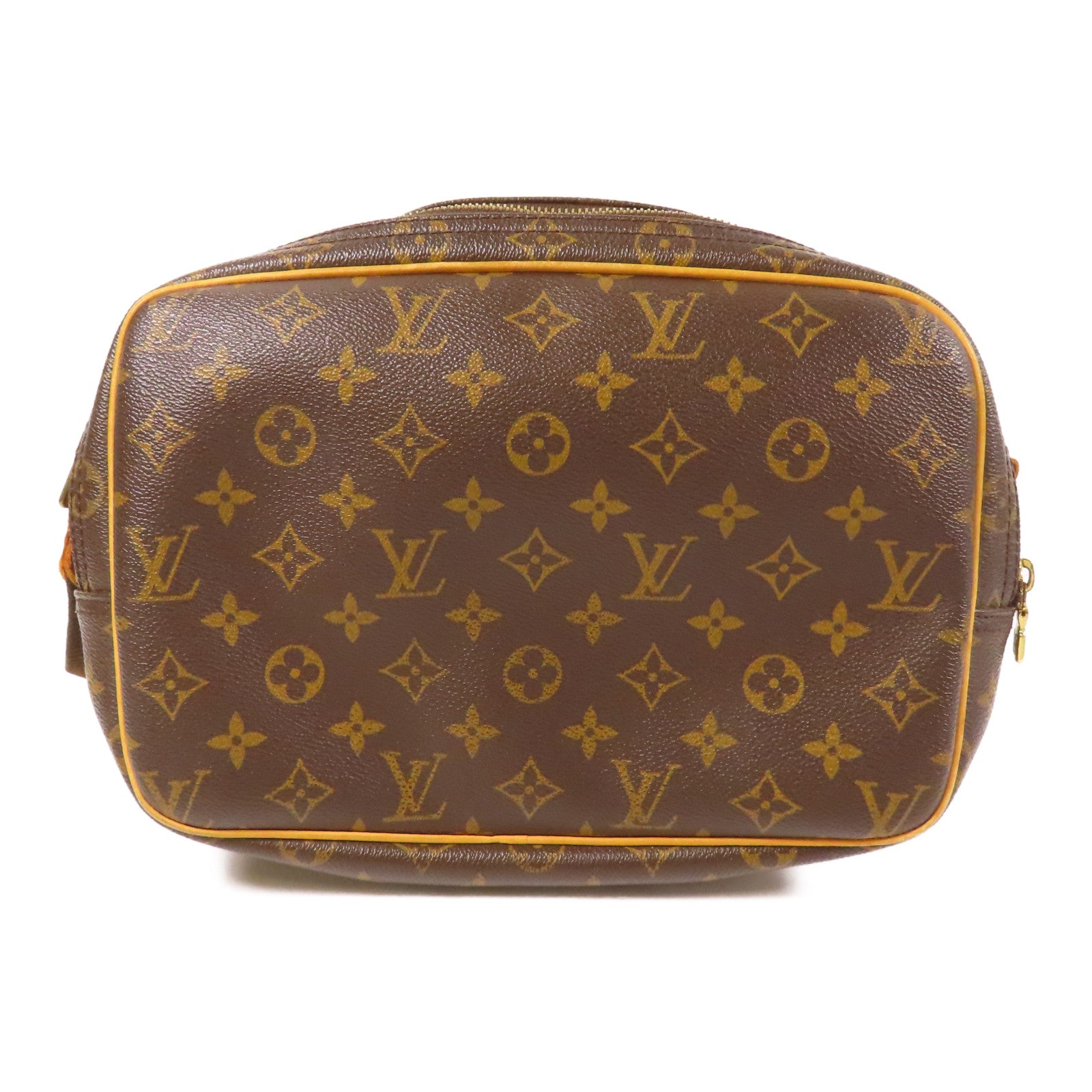LOUIS VUITTON 【激減優惠】Monogram Reporter PM金扣肩背袋棕色