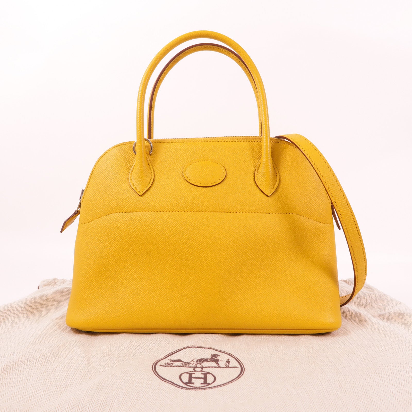 HERMES Epsom皮革Bolide 27銀扣手挽肩背兩用袋