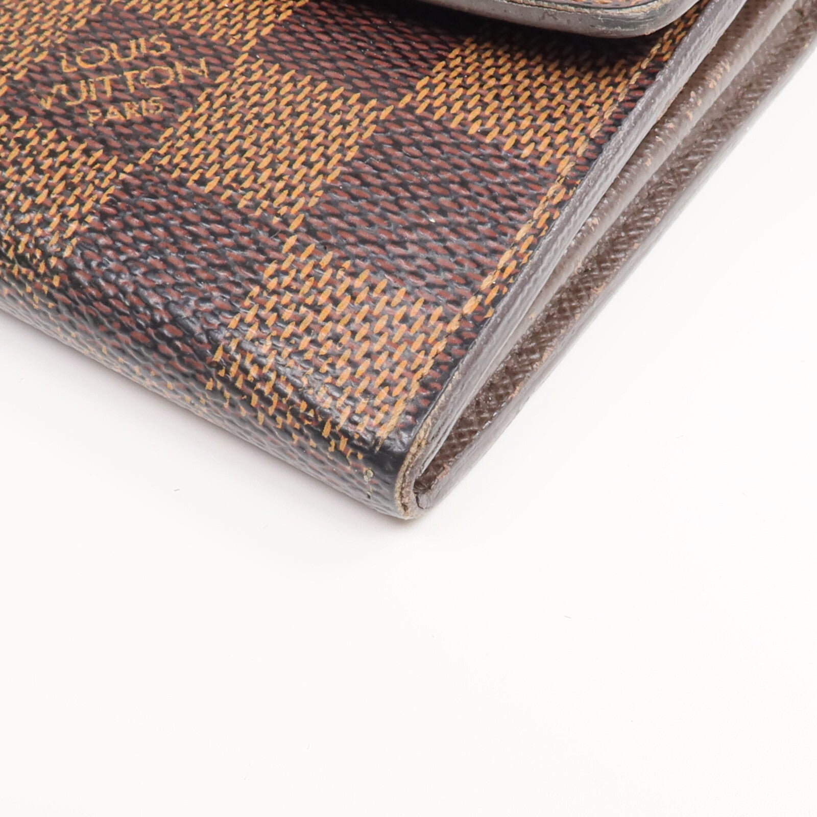 LOUIS VUITTON 【激減優惠】Damier Portefeuille Sarah 金扣長錢包
