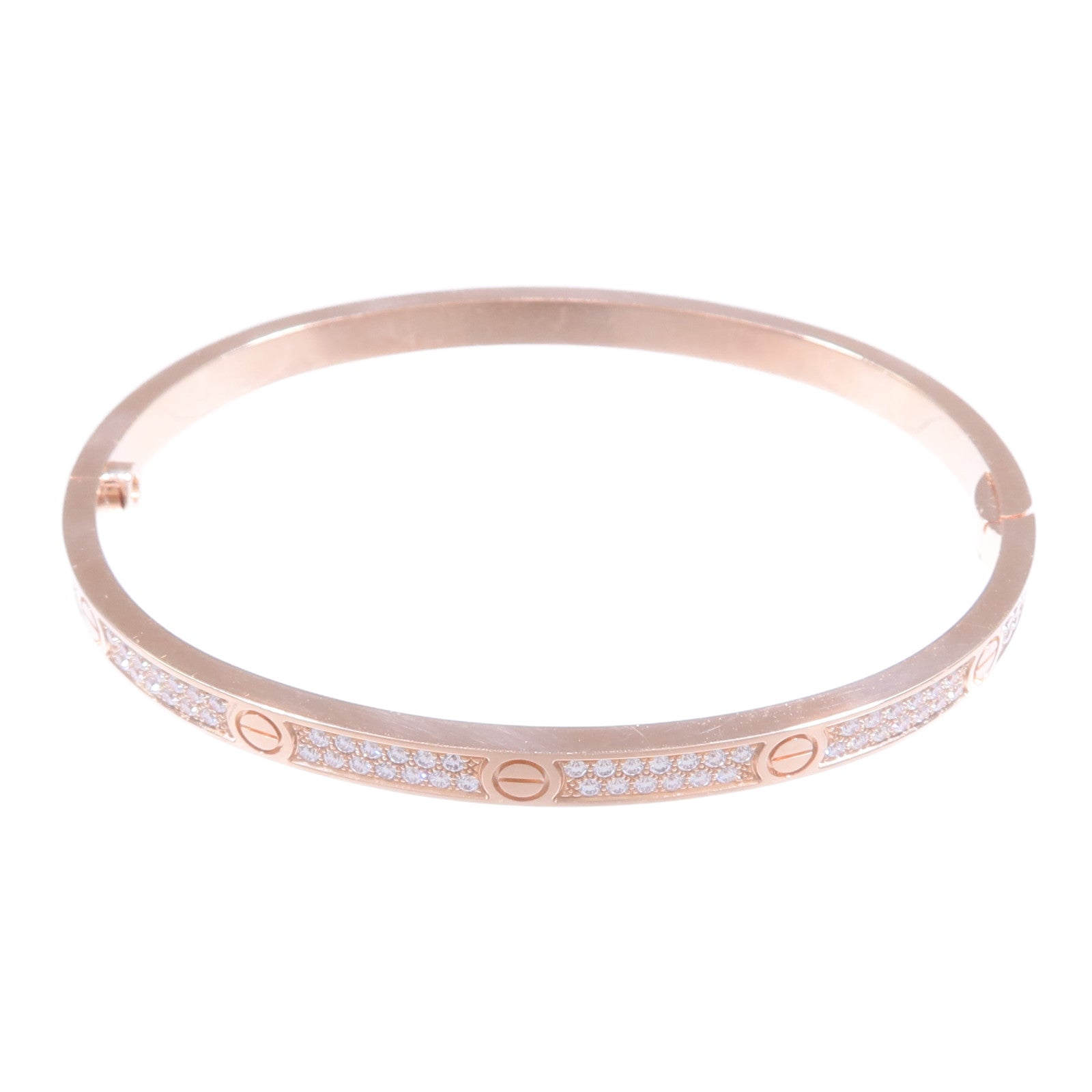 CARTIER 18K玫瑰金Love Bracelet Small Model Full Diamonds鑽石手鐲