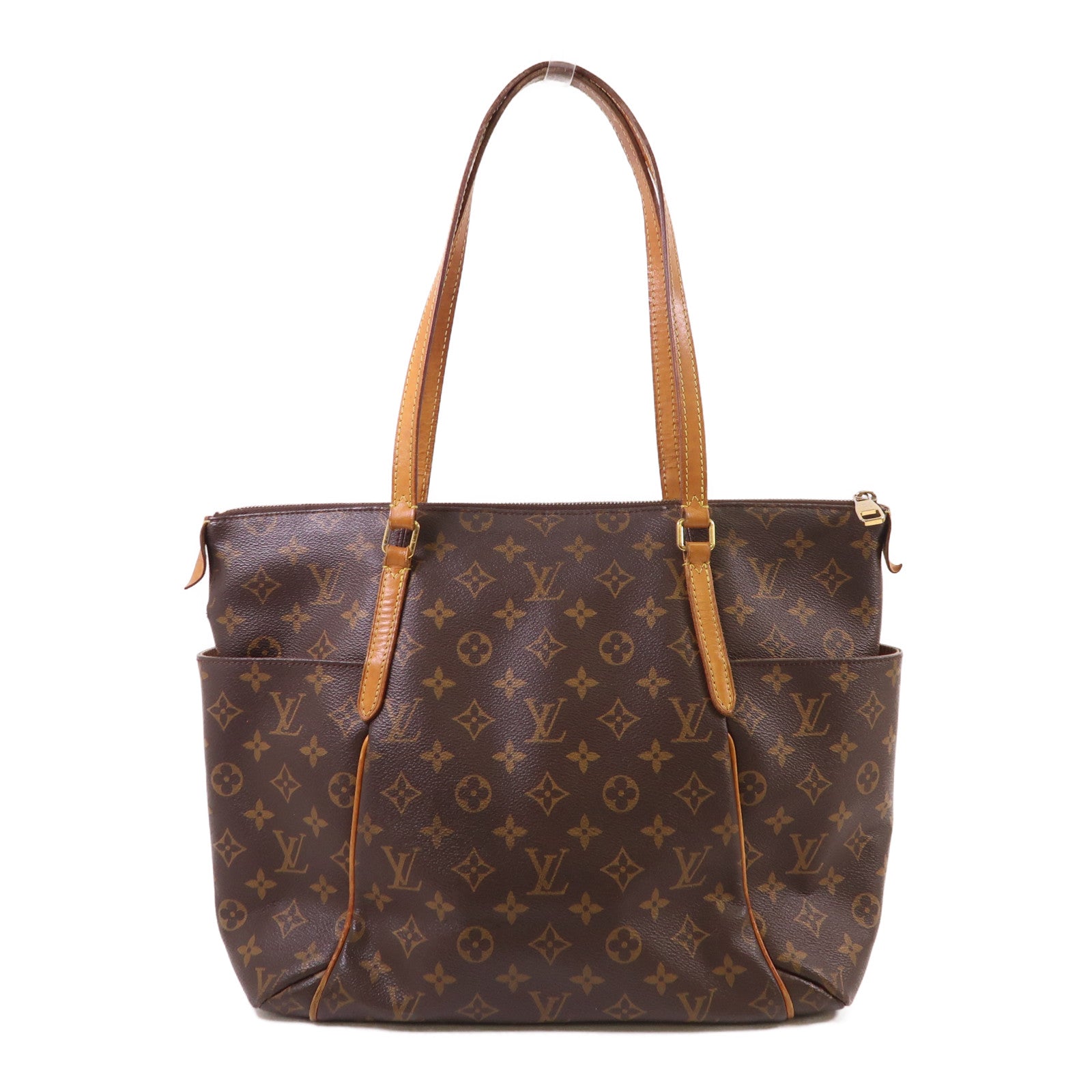 LOUIS VUITTON Monogram Totally MM金扣肩背袋棕色