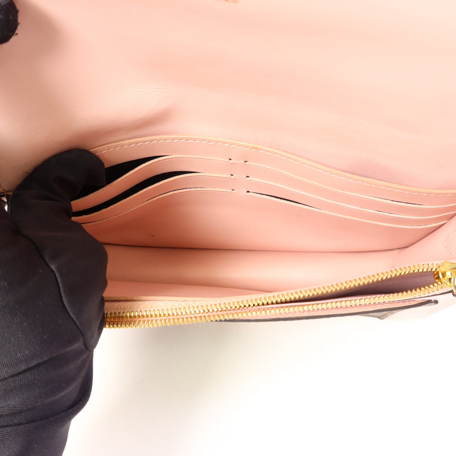 LOUIS VUITTON Monogram Flore Chain Wallet金扣鏈帶肩背袋