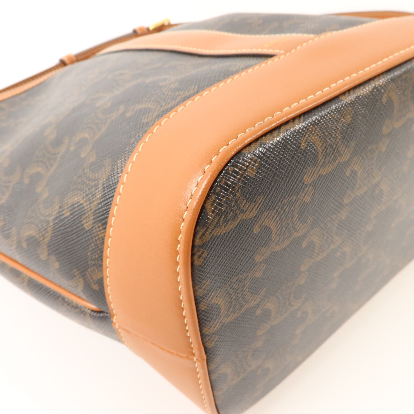 CELINE 塗層帆布Triomphe Small Bucket肩背袋