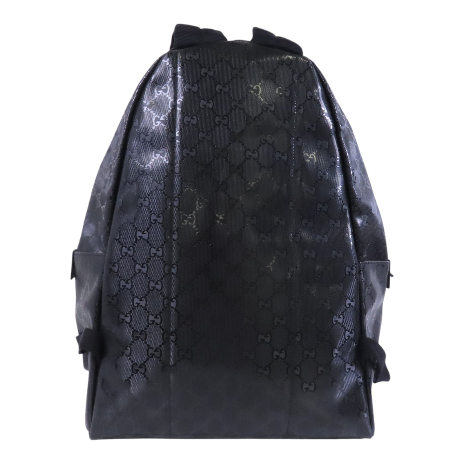 GUCCI 塗層帆布Backpack銀扣背包