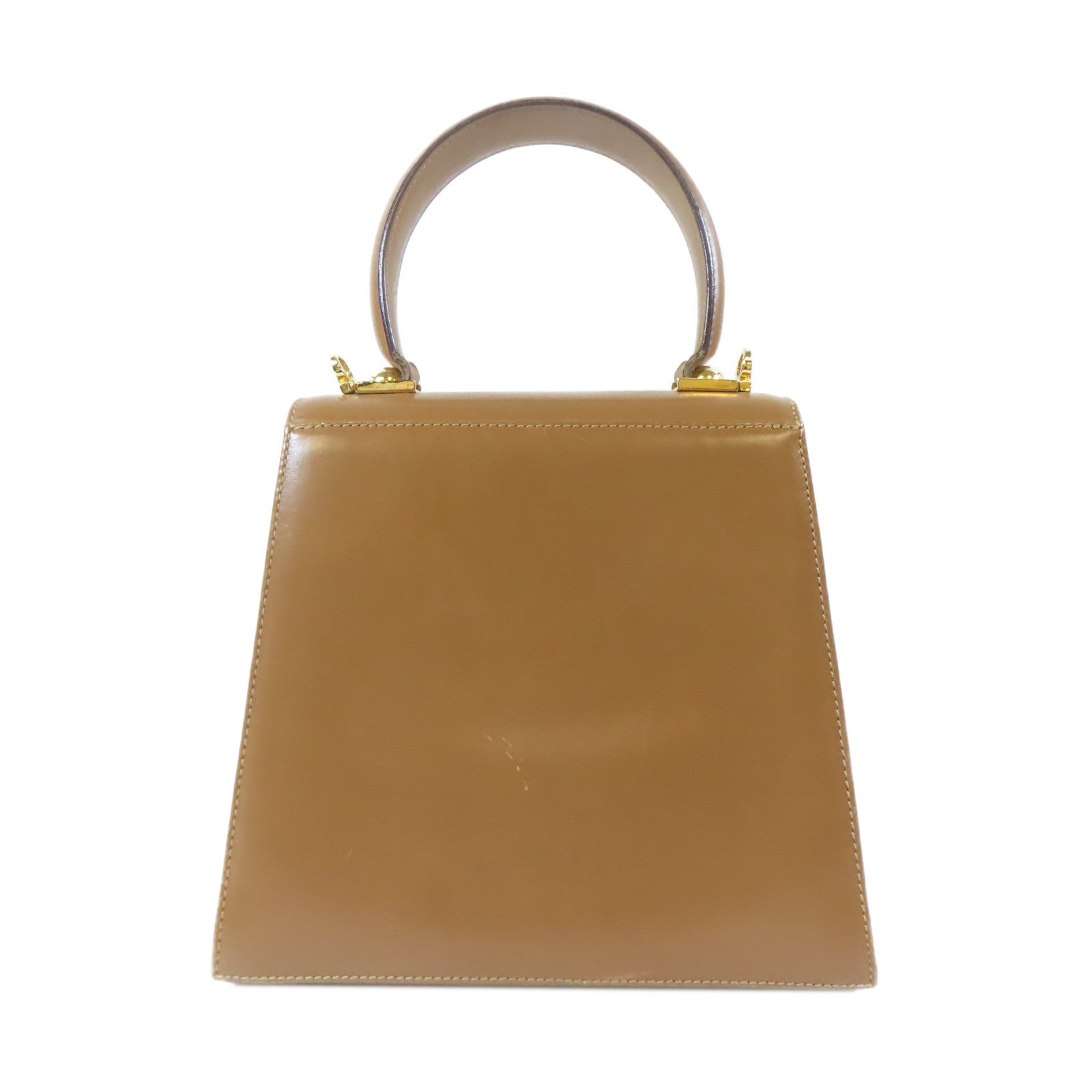 Salvatore Ferragamo 牛皮皮革2 Way Shoulder Bag金扣手挽肩背兩用袋啡色