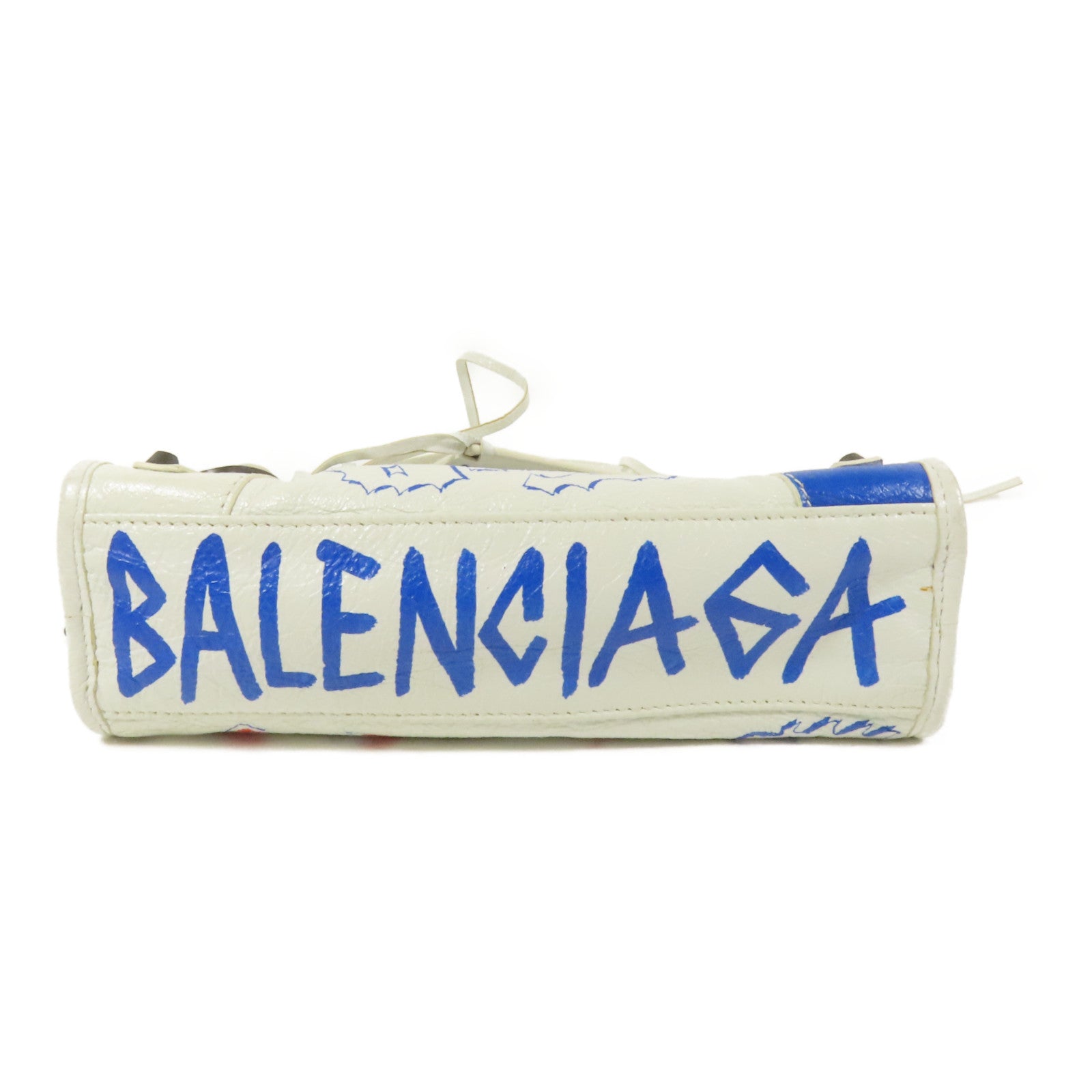 BALENCIAGA 牛皮皮革Mini City Graffiti手挽肩背兩用袋
