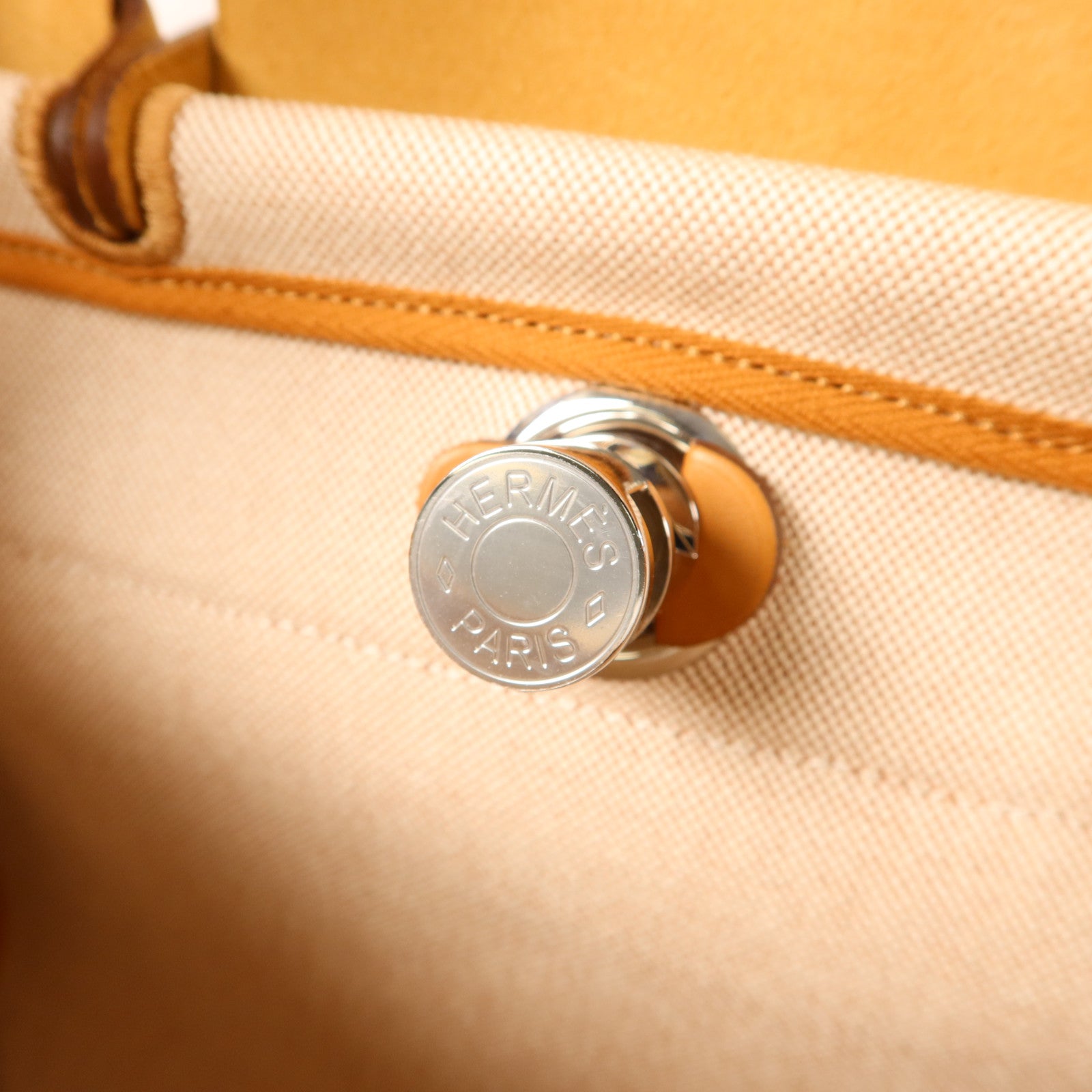 HERMES 帆布Herbag PM銀扣手挽肩背兩用袋