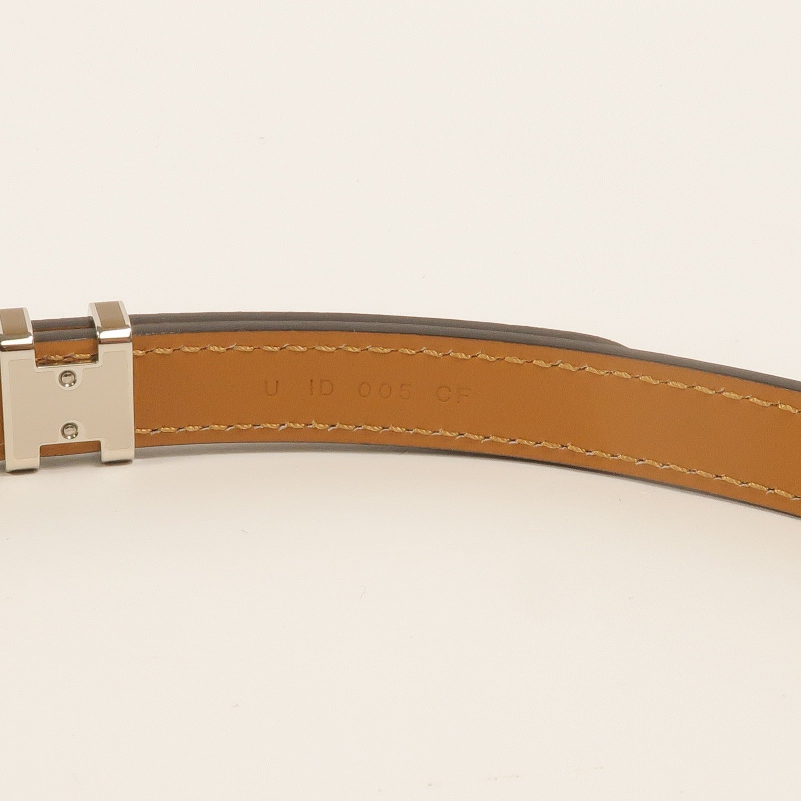 HERMES Epsom皮革Pop H Belt皮帶Etoupe