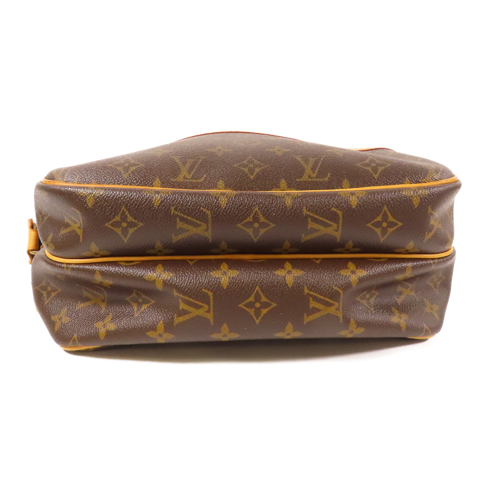 LOUIS VUITTON Monogram Reporter PM金扣肩背袋棕色