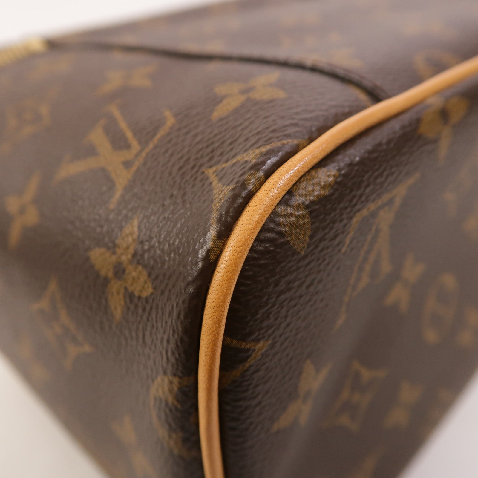 LOUIS VUITTON Monogram Nice BB金扣手挽袋棕色