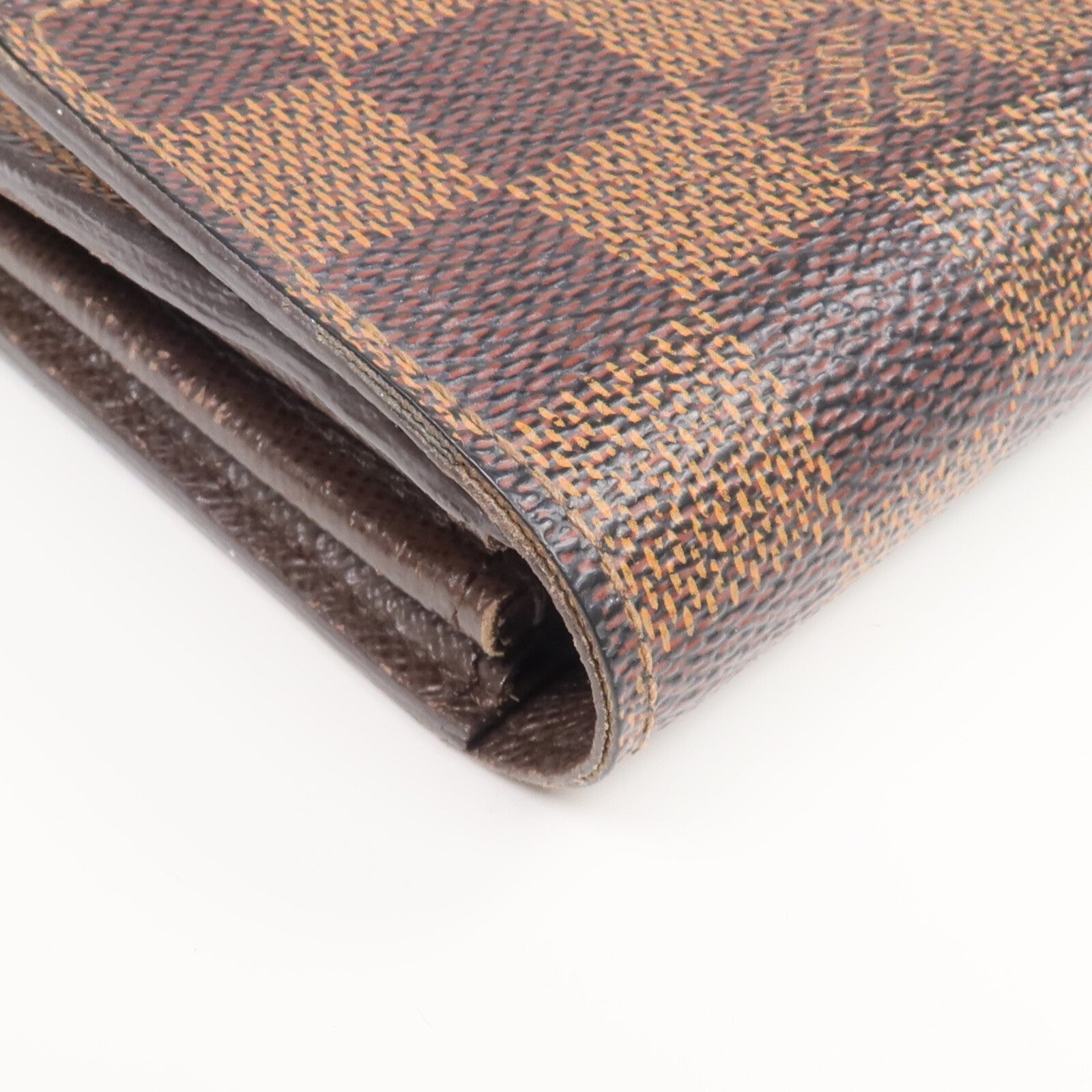 LOUIS VUITTON 【激減優惠】Damier Portefeuille Sarah 金扣長錢包