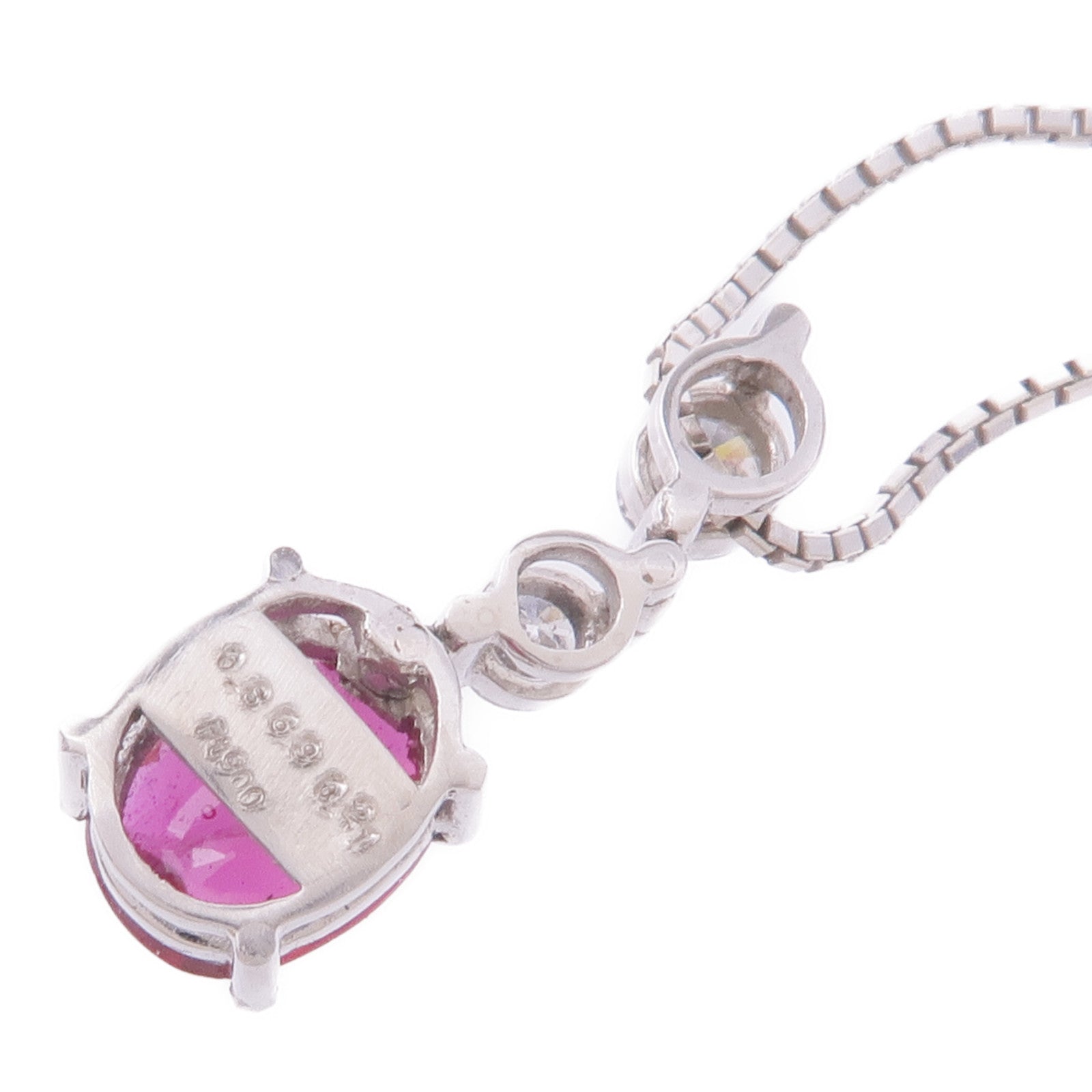 JEWELRY PT900鉑金/18K白金Ruby Diamond Necklace紅寶石/鑽石項鍊