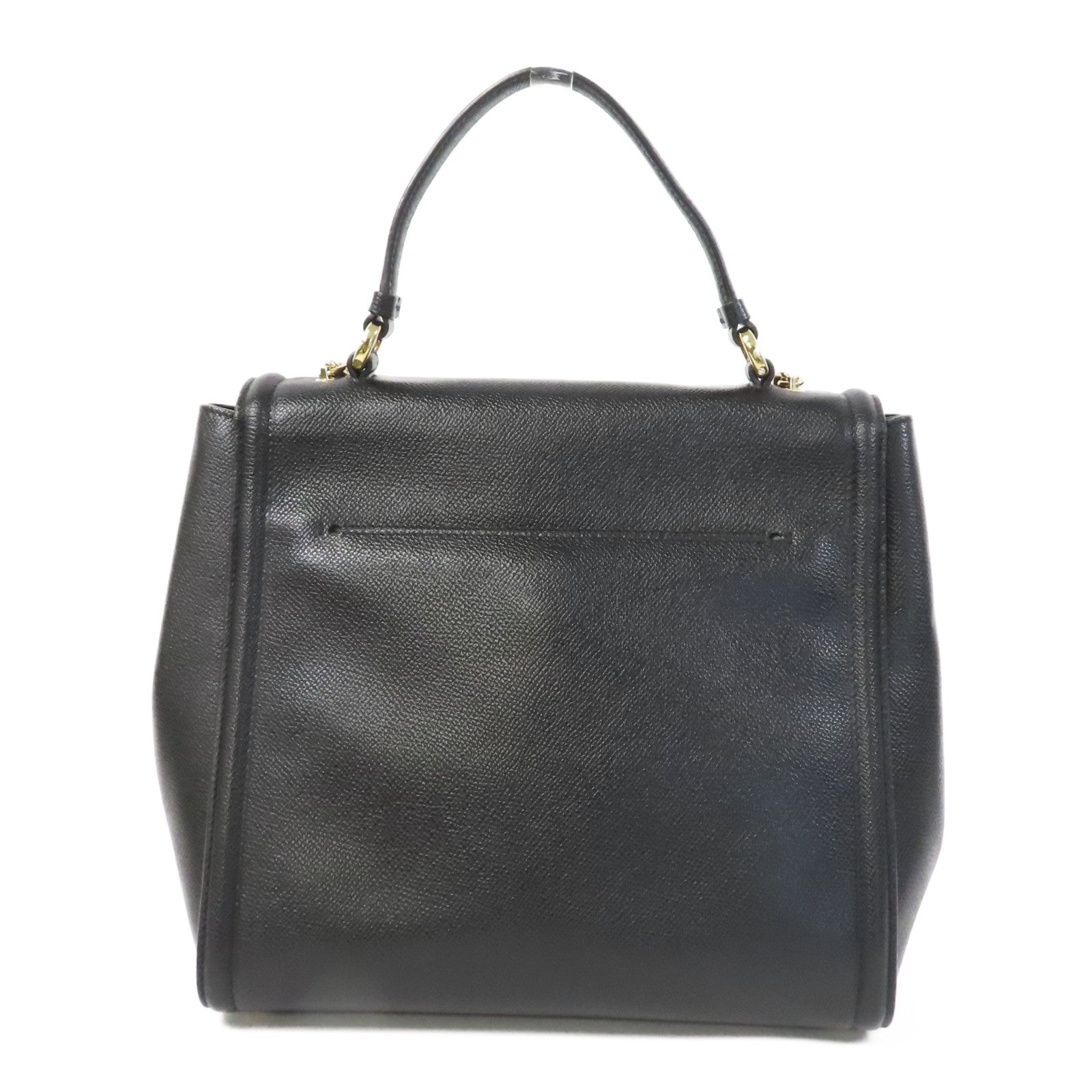 Salvatore Ferragamo 牛皮皮革2 Way Shoulder金扣手挽肩背兩用袋黑色