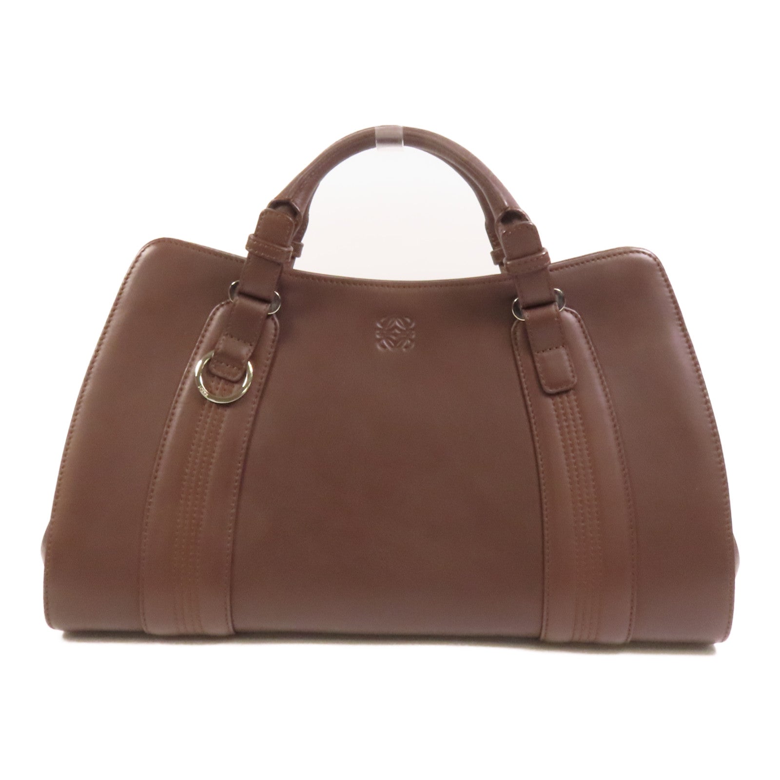 LOEWE 牛皮皮革Handbag銀扣手挽袋