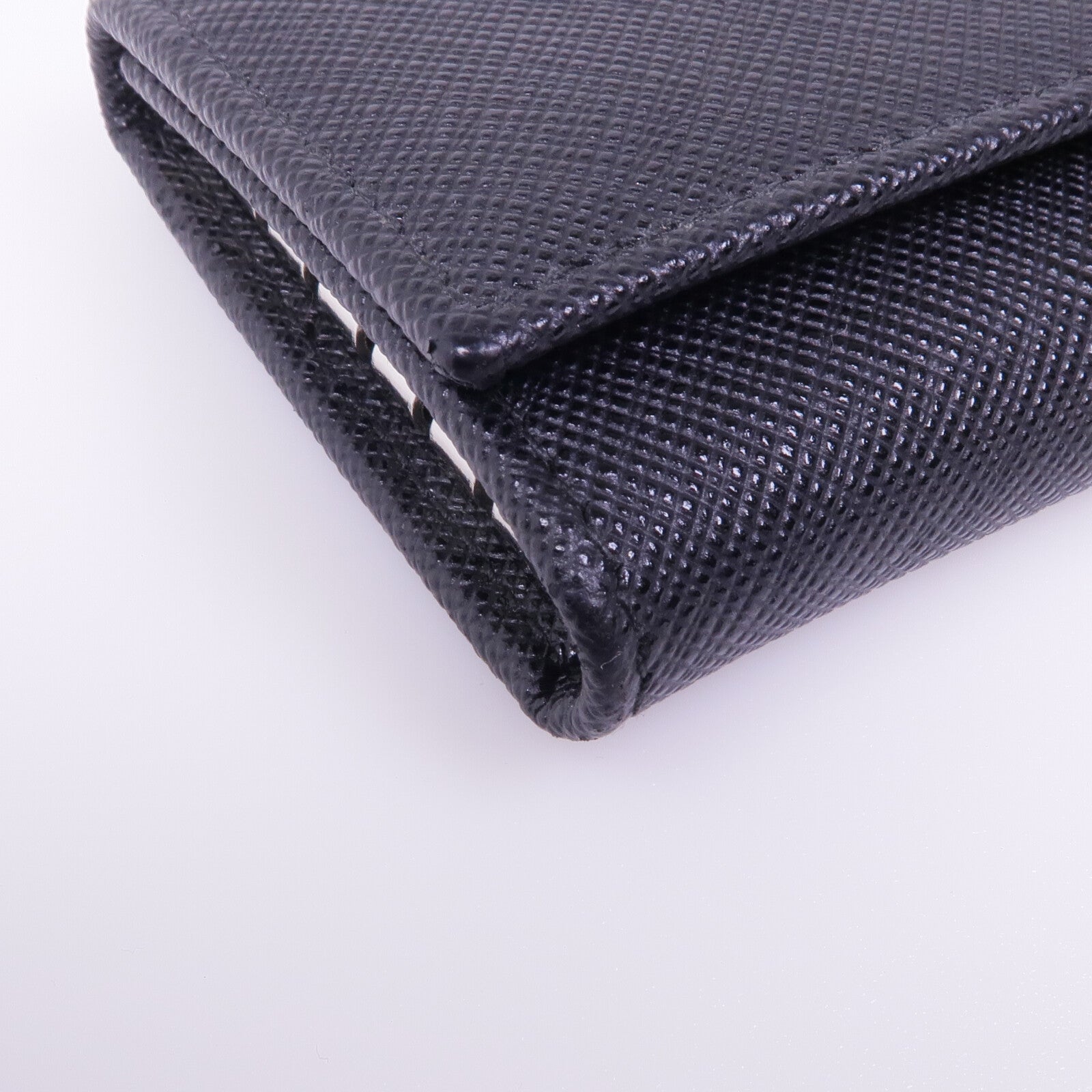 PRADA 牛皮皮革Key Case銀扣鎖匙包