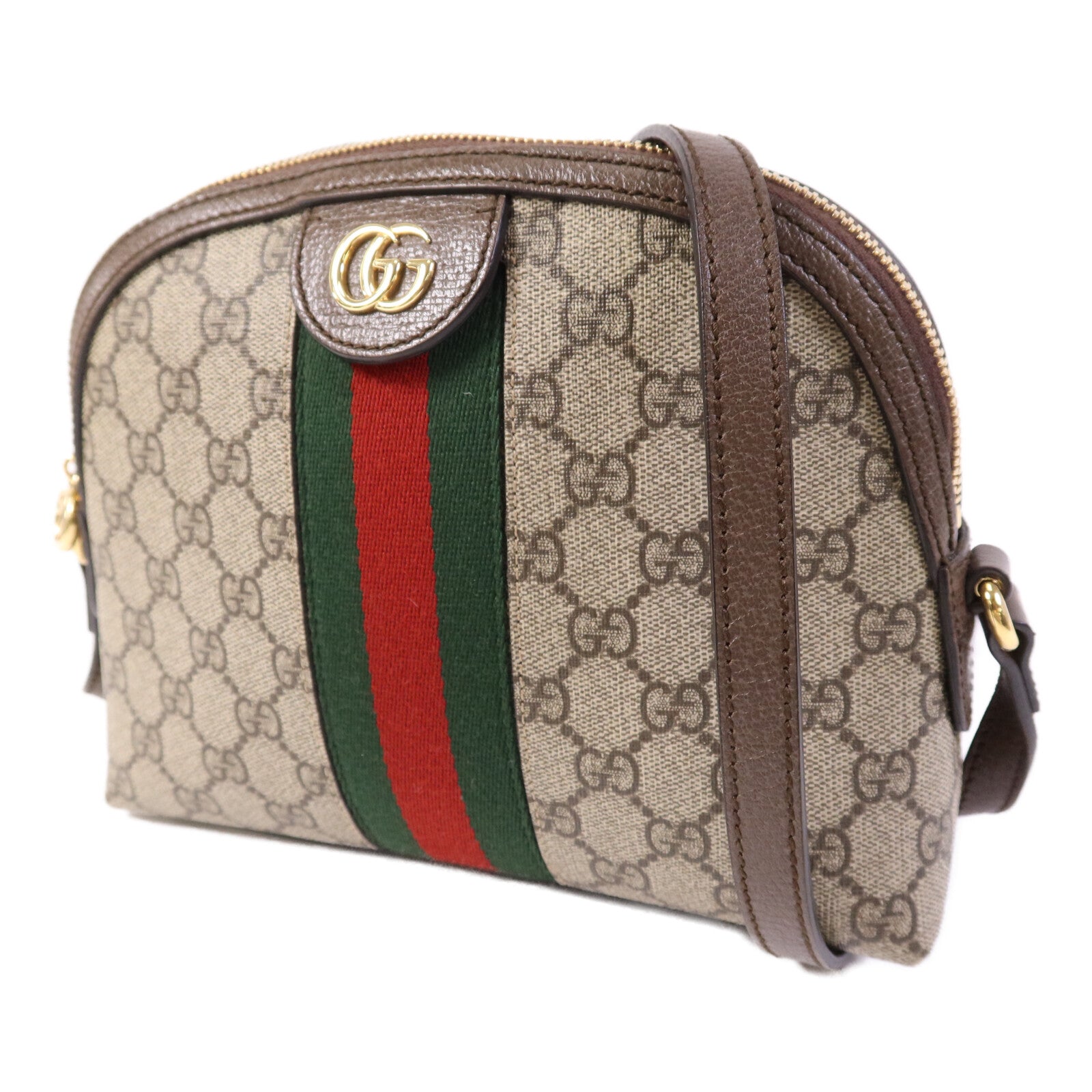 GUCCI 塗層帆布Ophidia GG金扣肩背袋