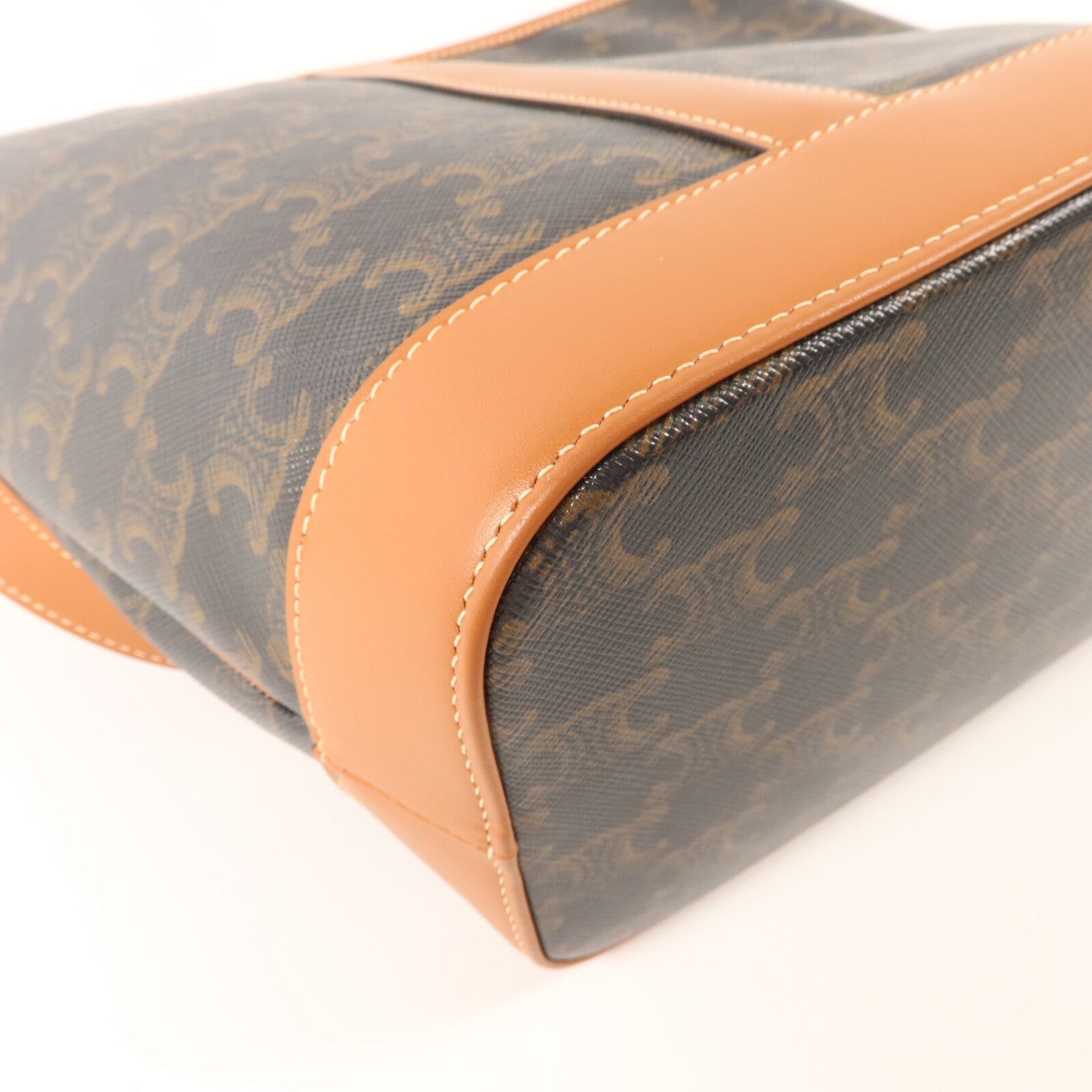 CELINE 塗層帆布Triomphe Small Bucket肩背袋