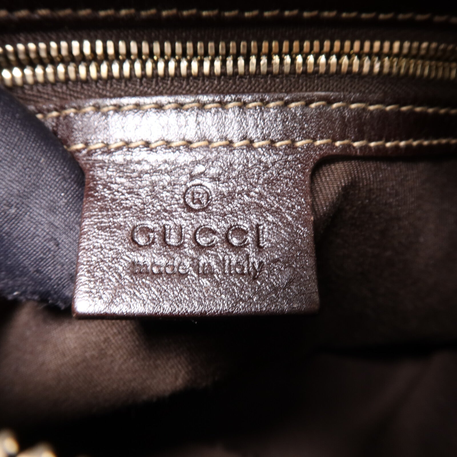 GUCCI 帆布Shoulder Bag金扣肩背袋
