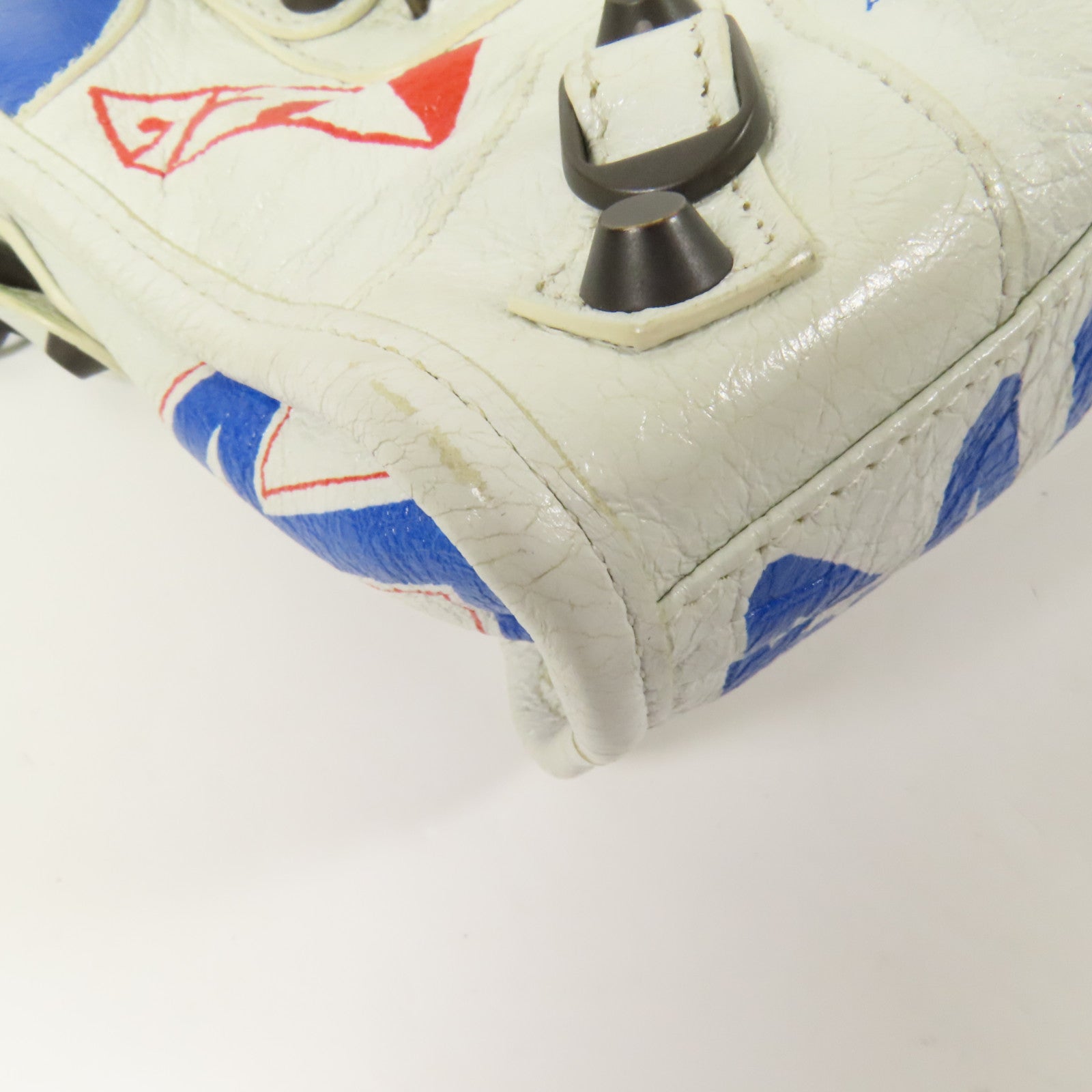 BALENCIAGA 牛皮皮革Mini City Graffiti手挽肩背兩用袋