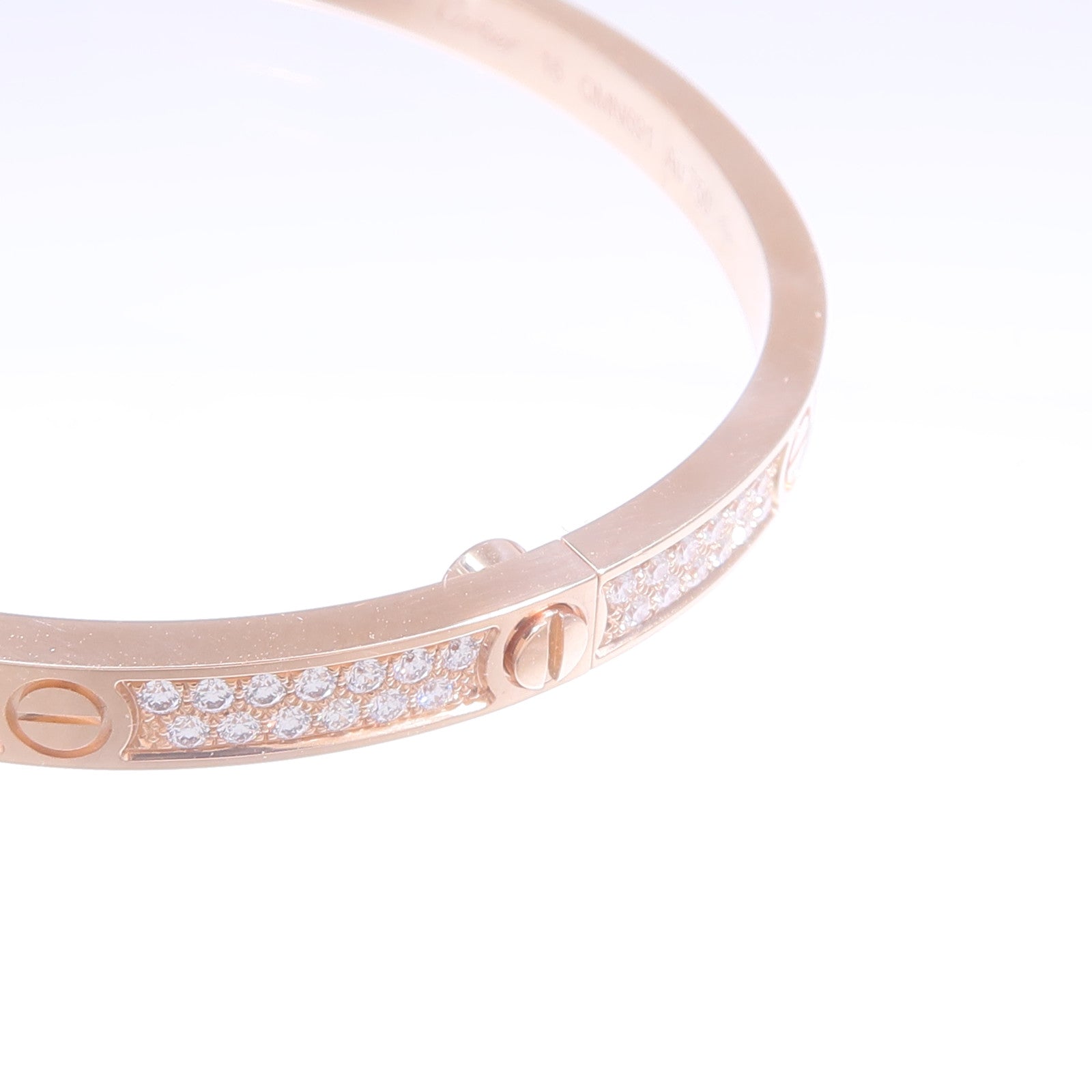 CARTIER 18K玫瑰金Love Bracelet Small Model Full Diamonds鑽石手鐲