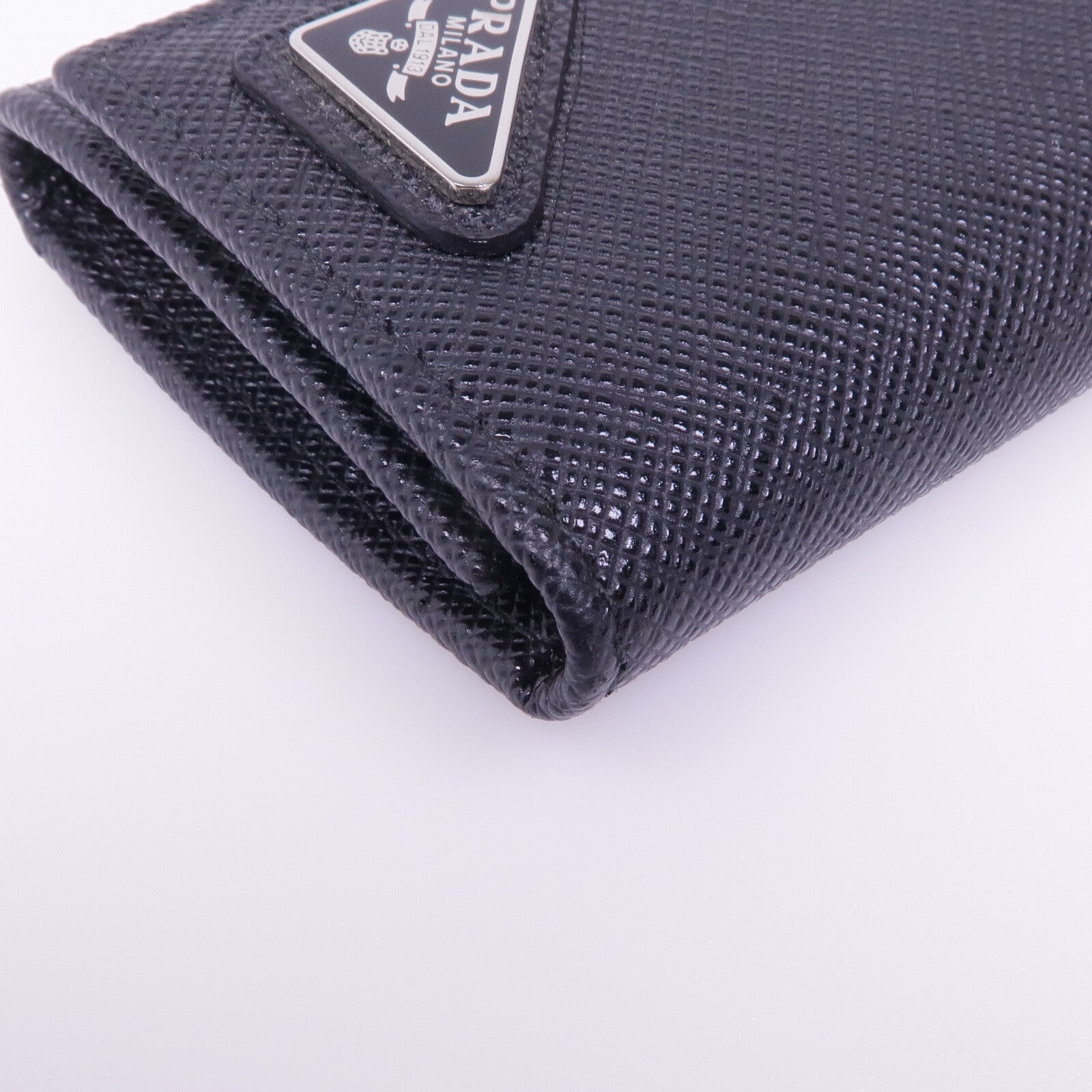 PRADA 牛皮皮革Key Case銀扣鎖匙包