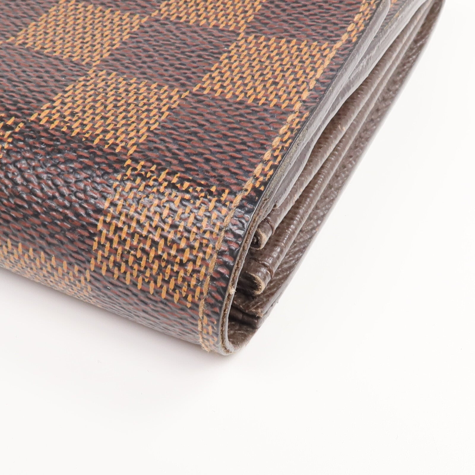 LOUIS VUITTON 【激減優惠】Damier Portefeuille Sarah 金扣長錢包