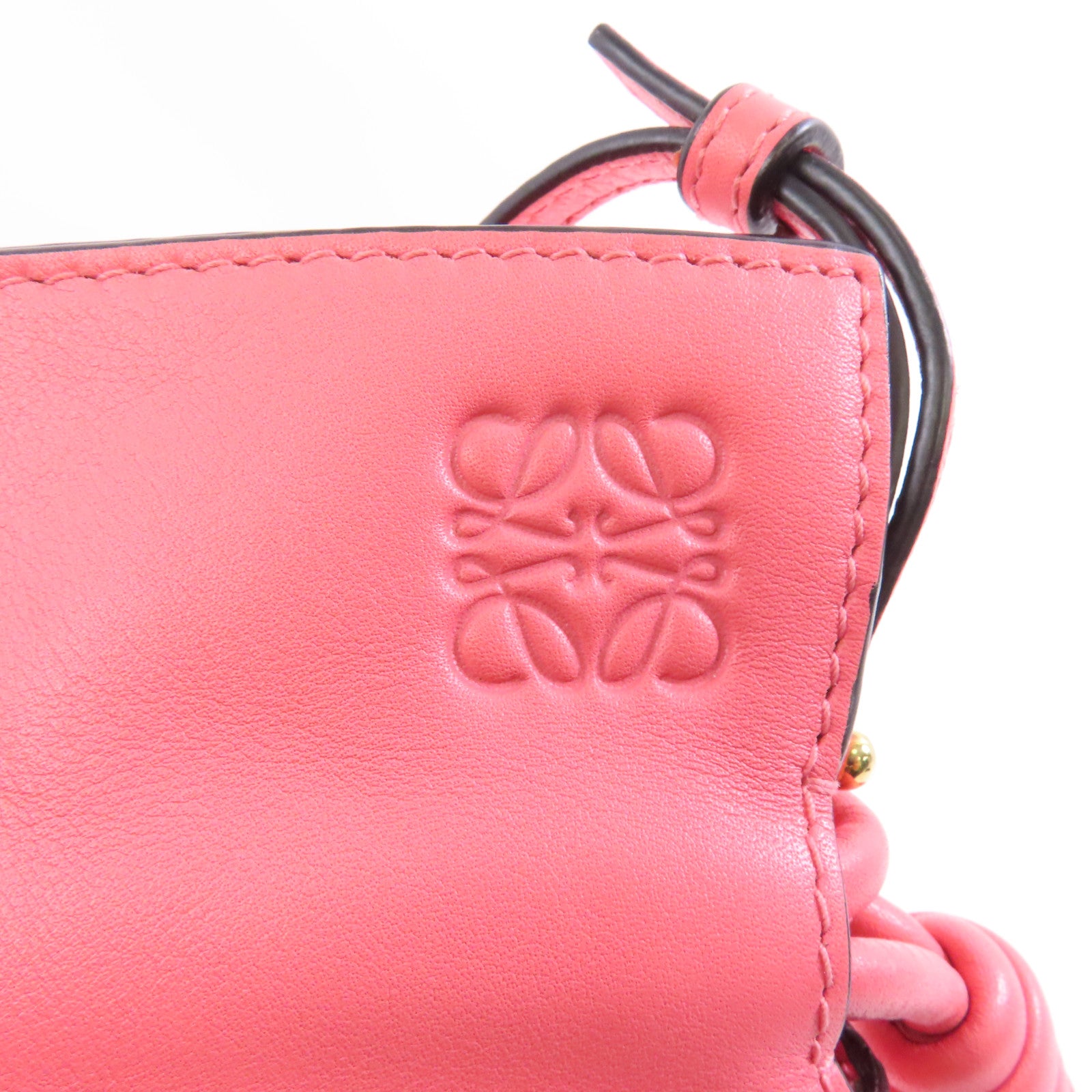LOEWE 牛皮皮革Shoulder Bag金扣肩背袋粉紅色